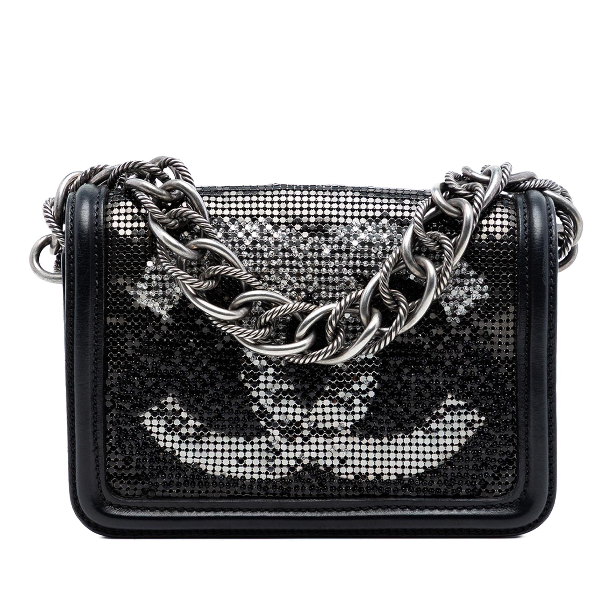 Chanel Small Lambskin Beaded Crystal Flap