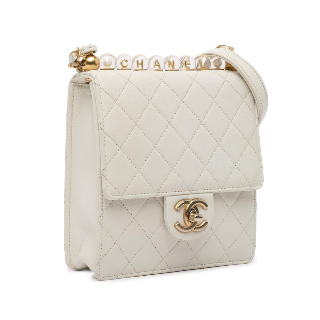 Chanel Small Lambskin Chic Pearls Flap (SHG-NEndrv)