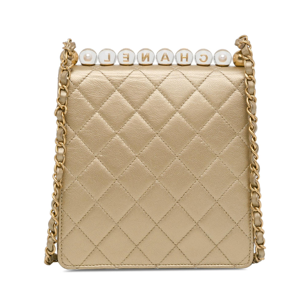 Chanel Small Lambskin Chic Pearls Flap