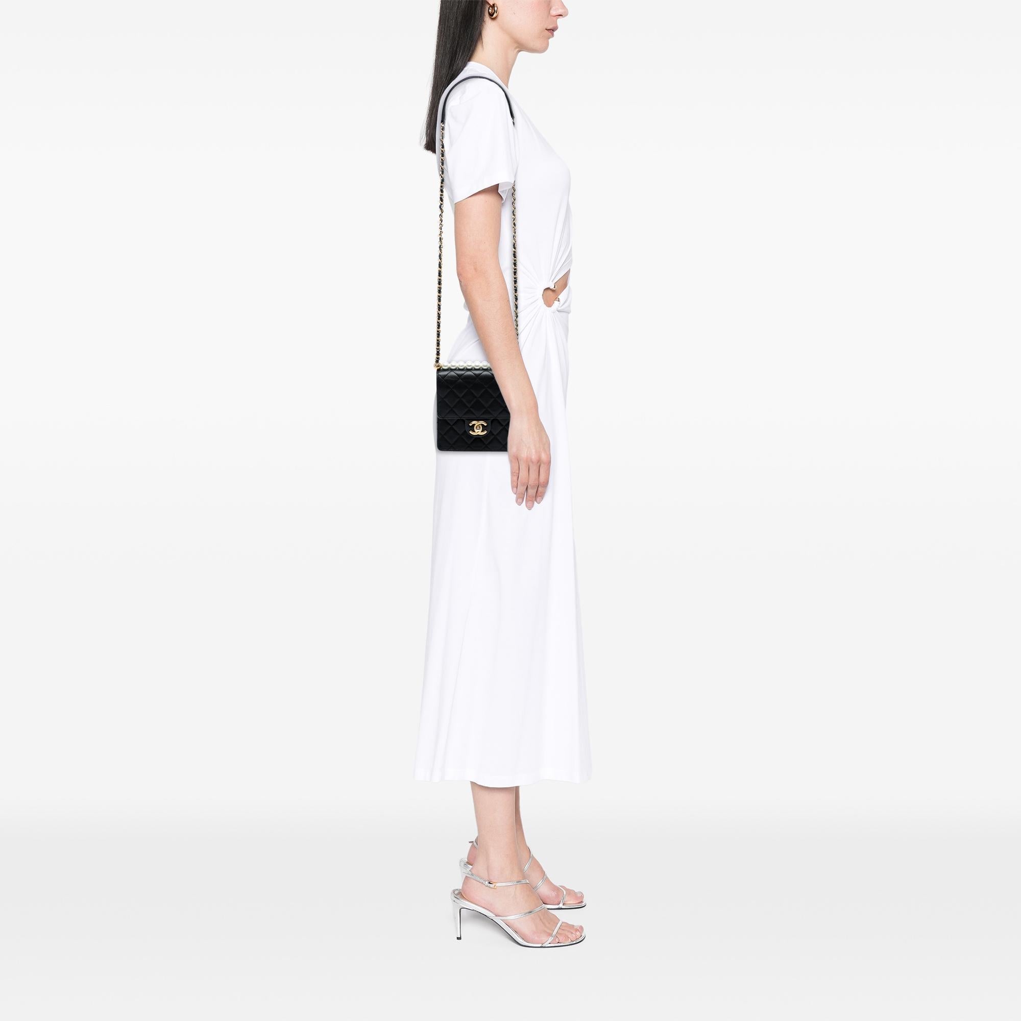 Chanel Small Lambskin Chic Pearls Flap