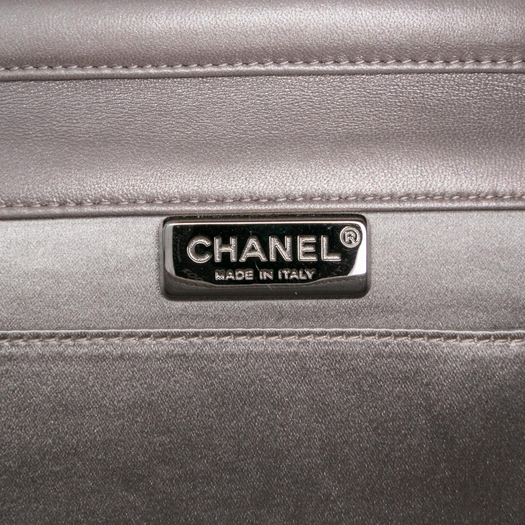 Chanel Small Lambskin Chocolate Bar CC Piercing Studded Chain Flap