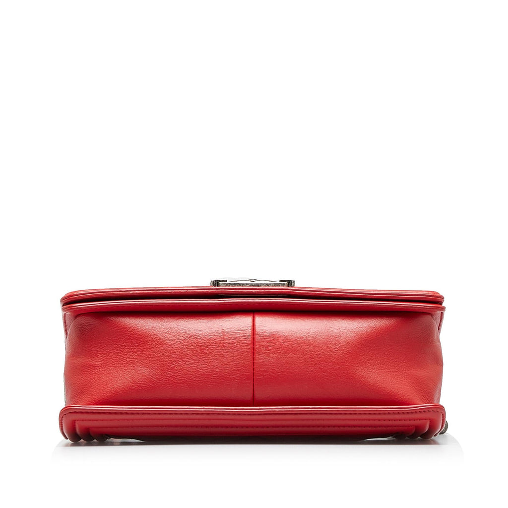 Chanel Small Lambskin Double Stitch Boy Flap