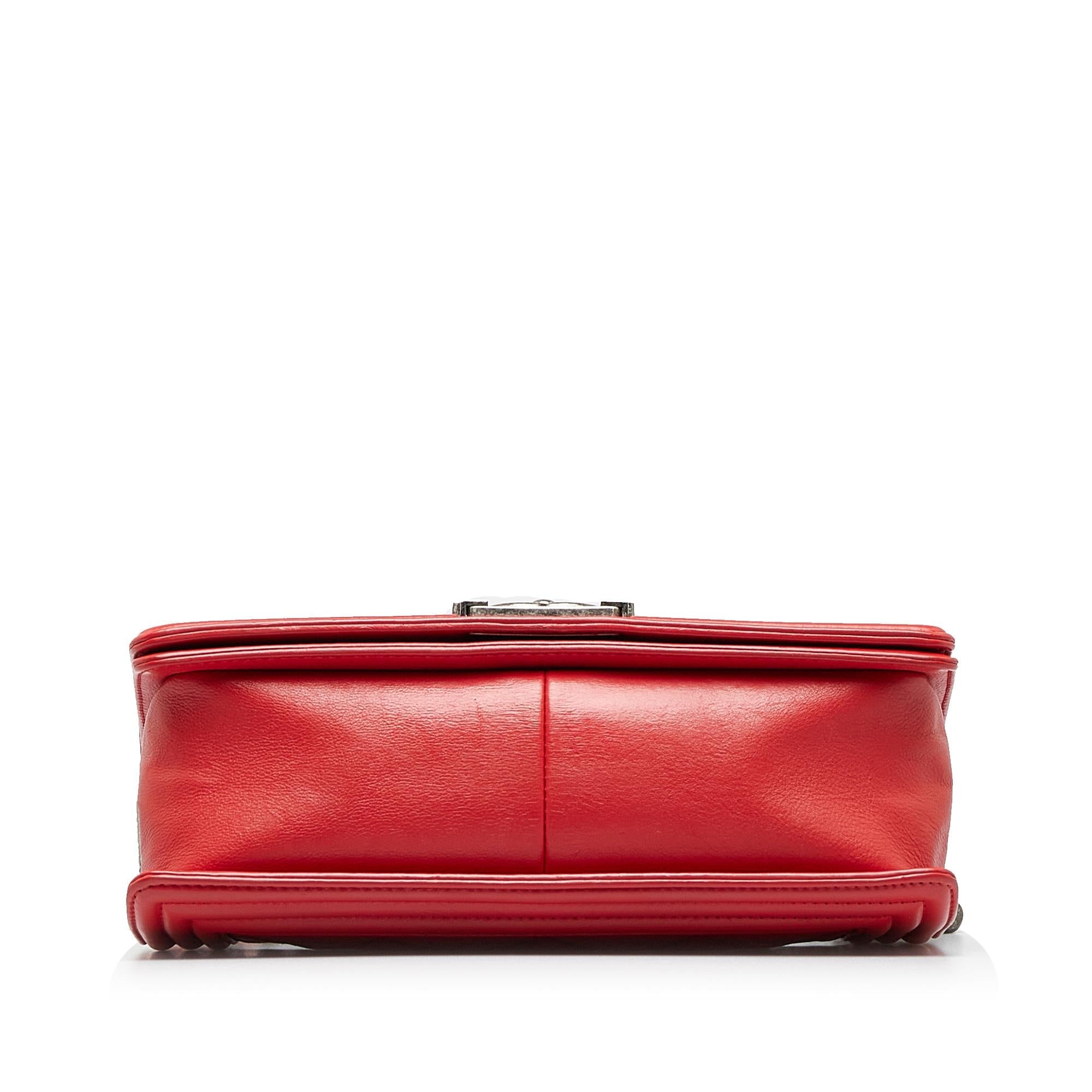 Chanel Small Lambskin Double Stitch Boy Flap
