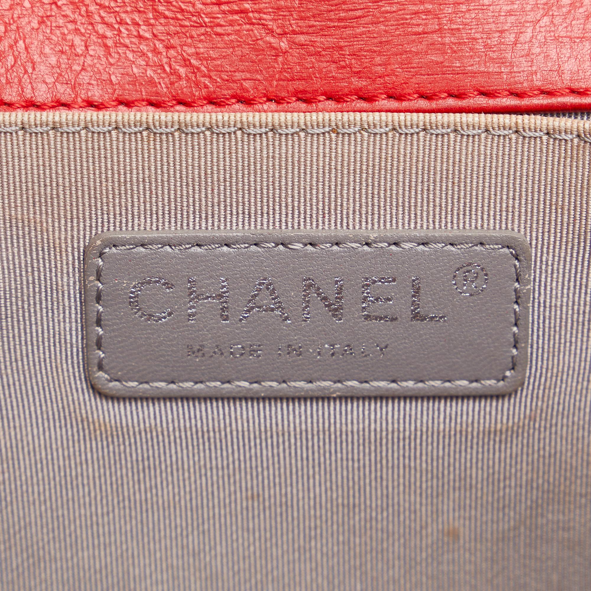 Chanel Small Lambskin Double Stitch Boy Flap