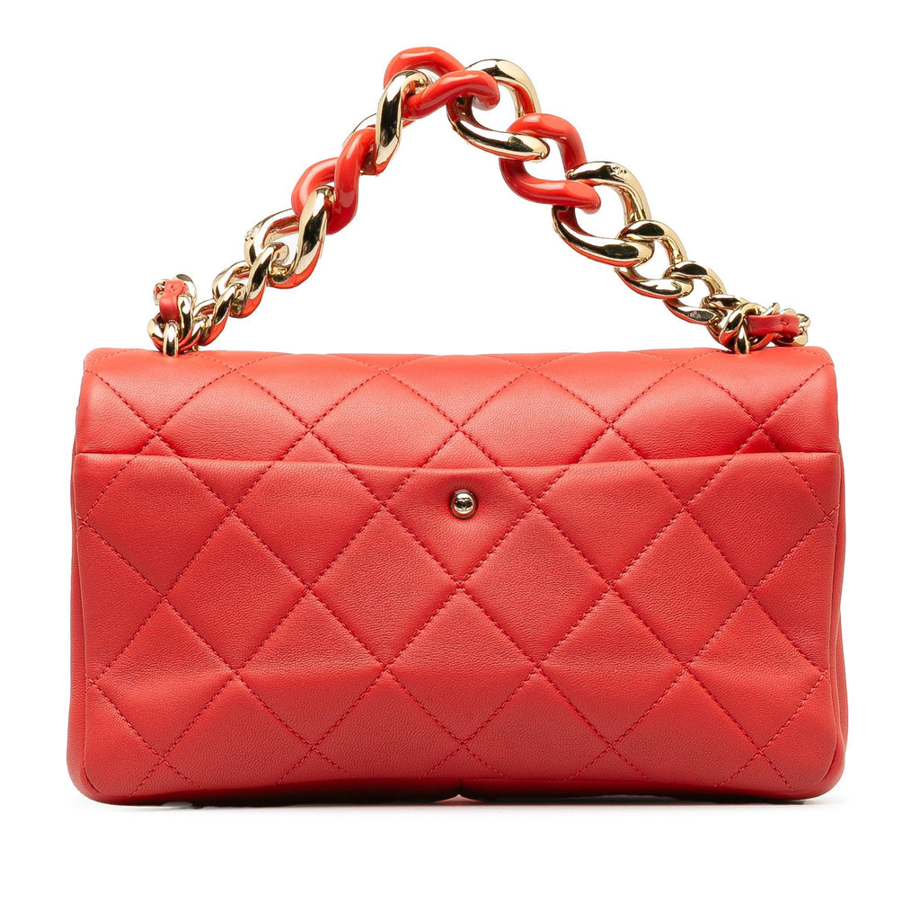 Chanel Small Lambskin Elegant Chain Single Flap (SHG-aPd8pm)
