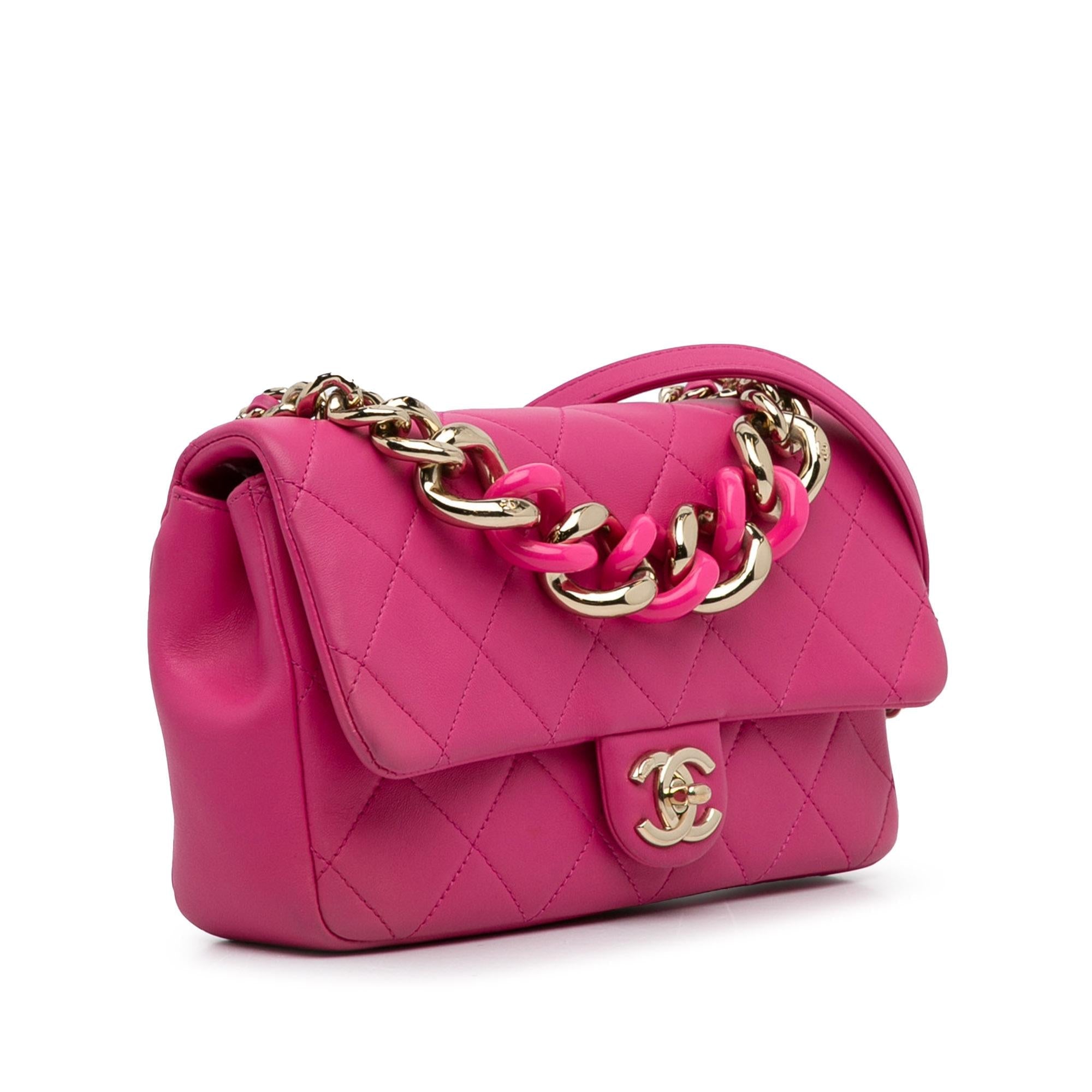 Chanel Small Lambskin Elegant Chain Single Flap (SHG-Ev5zBc)