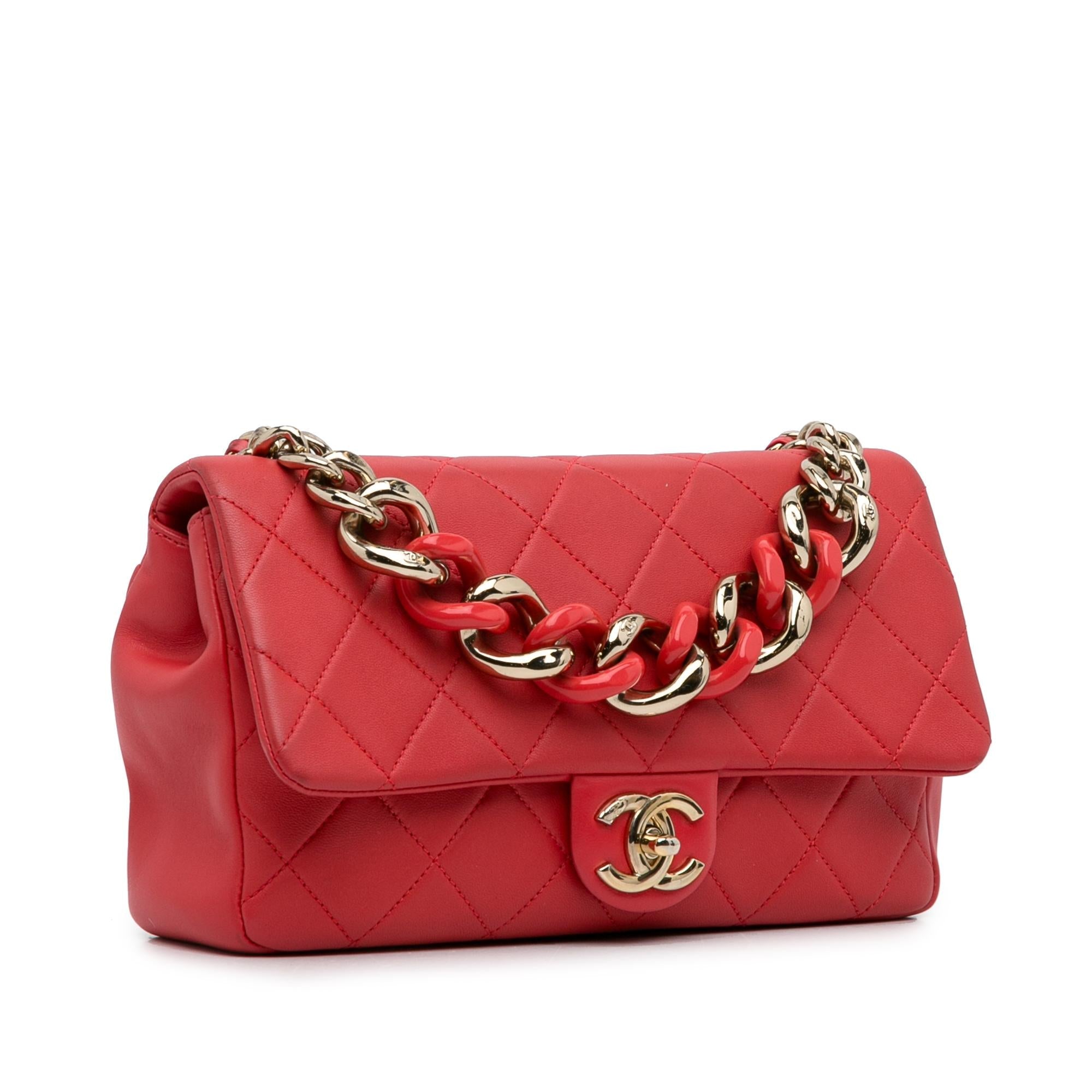 Chanel Small Lambskin Elegant Chain Single Flap (SHG-e6gpic)