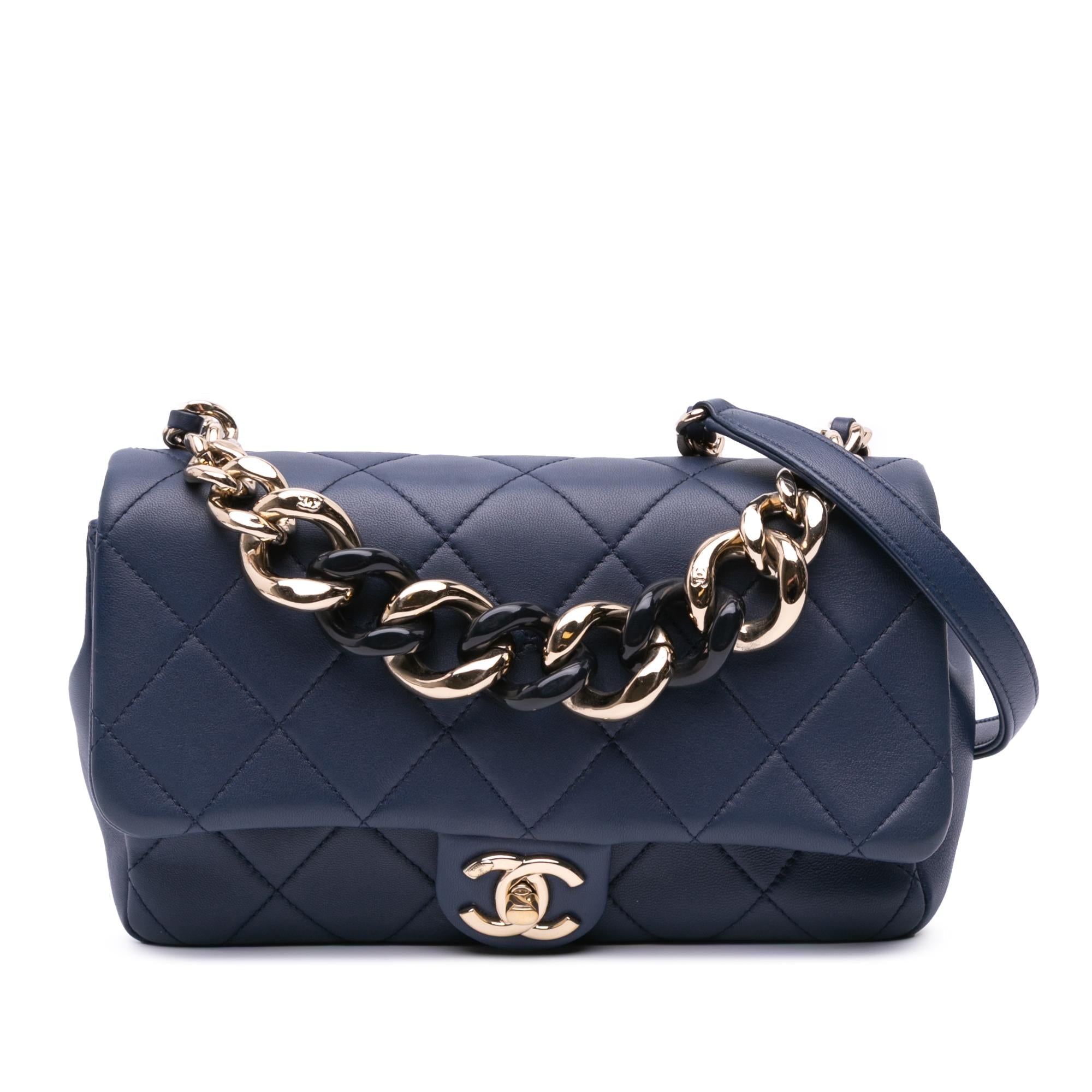 Chanel Small Lambskin Elegant Chain Single Flap