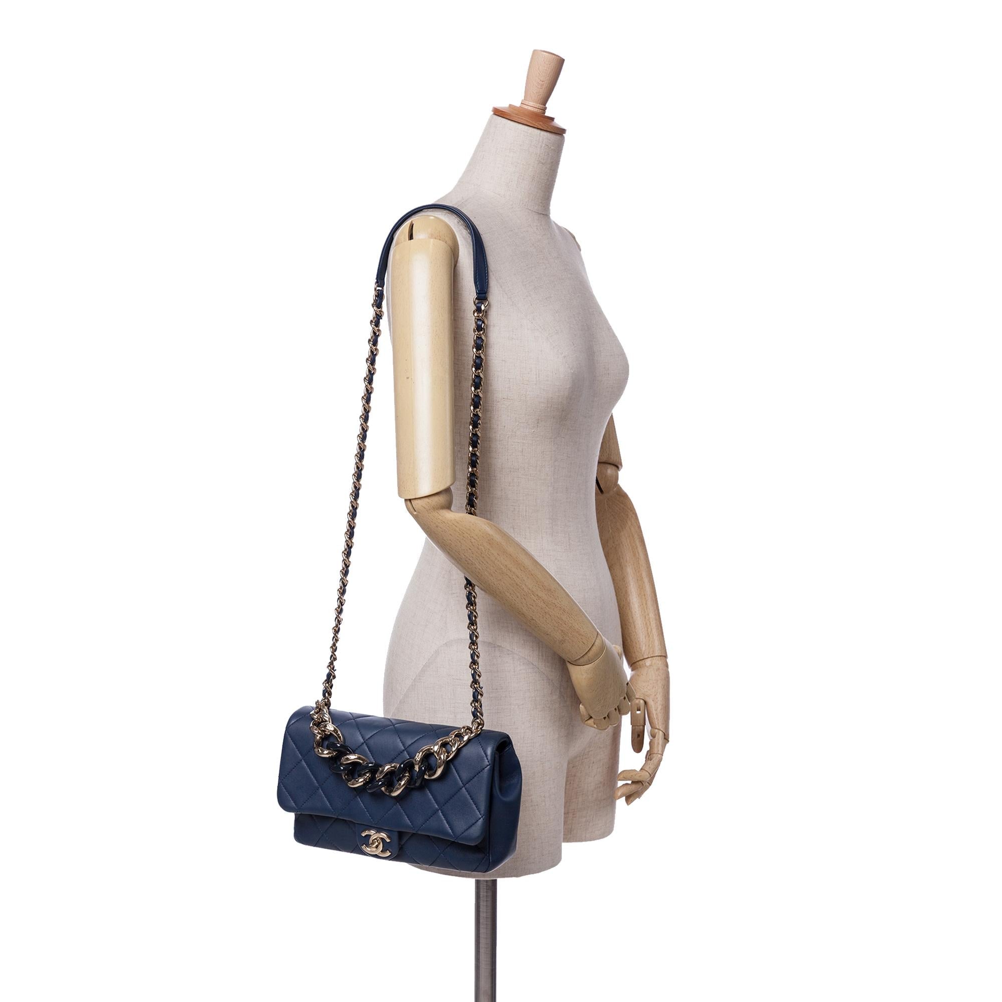 Chanel Small Lambskin Elegant Chain Single Flap
