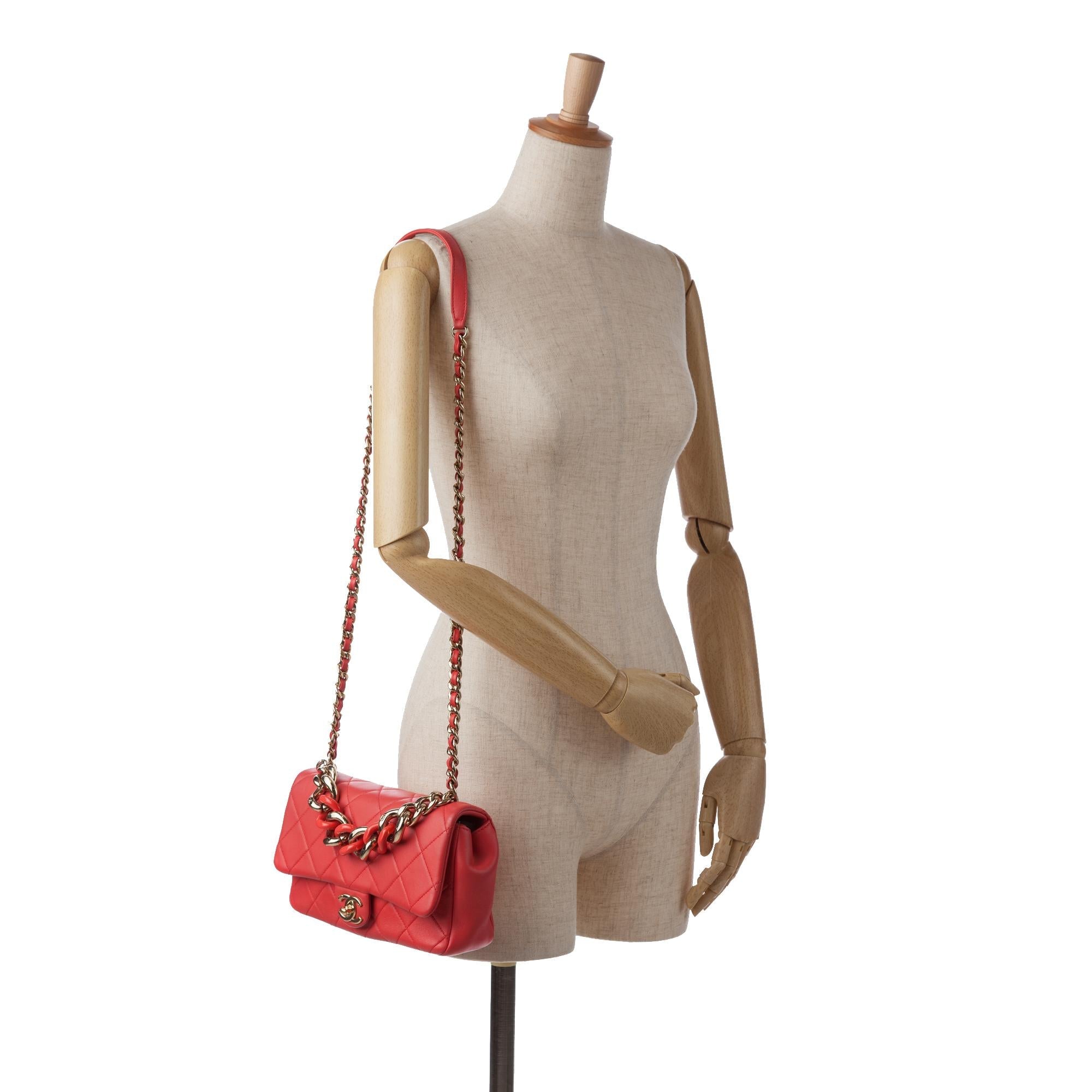 Chanel Small Lambskin Elegant Chain Single Flap