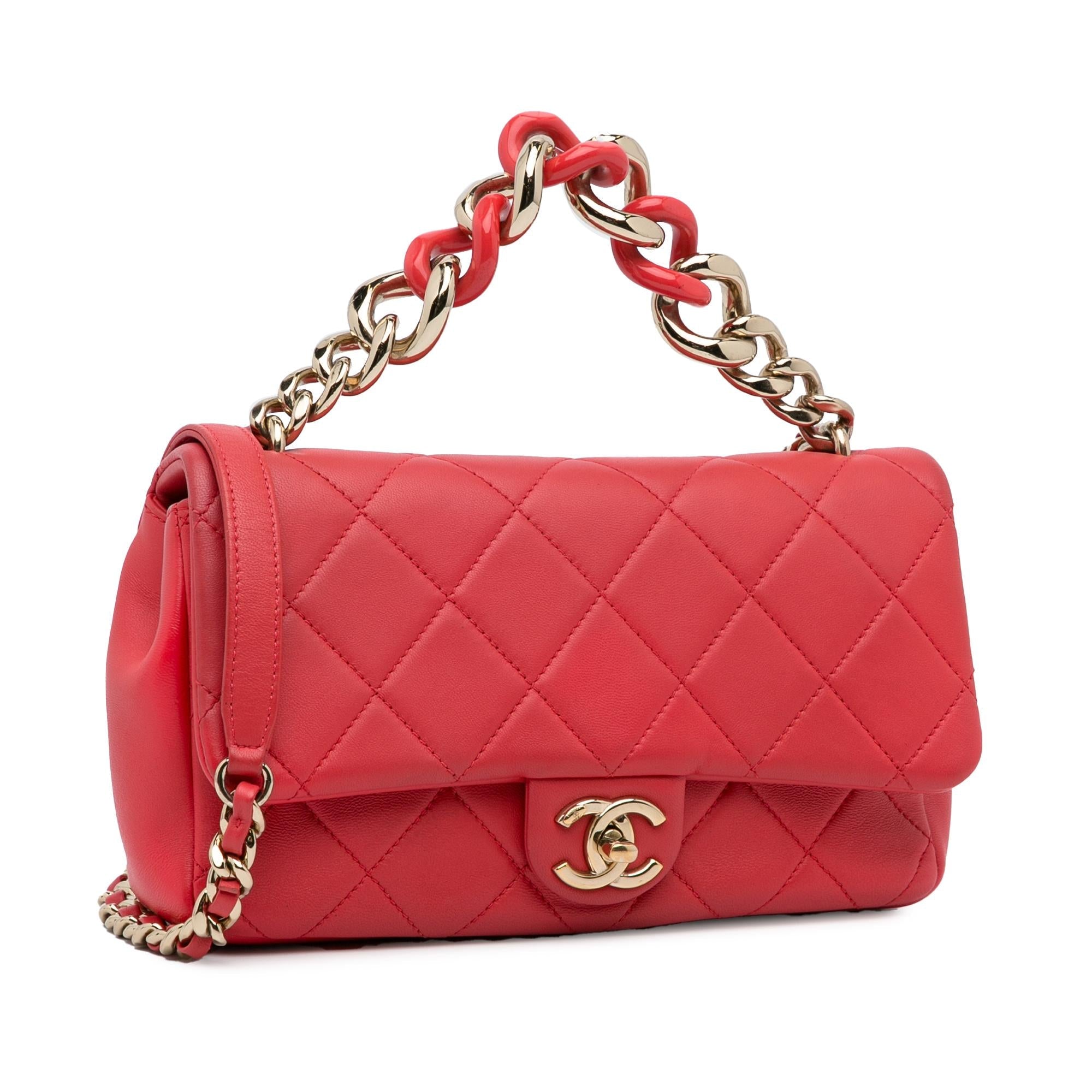 Chanel Small Lambskin Elegant Chain Single Flap
