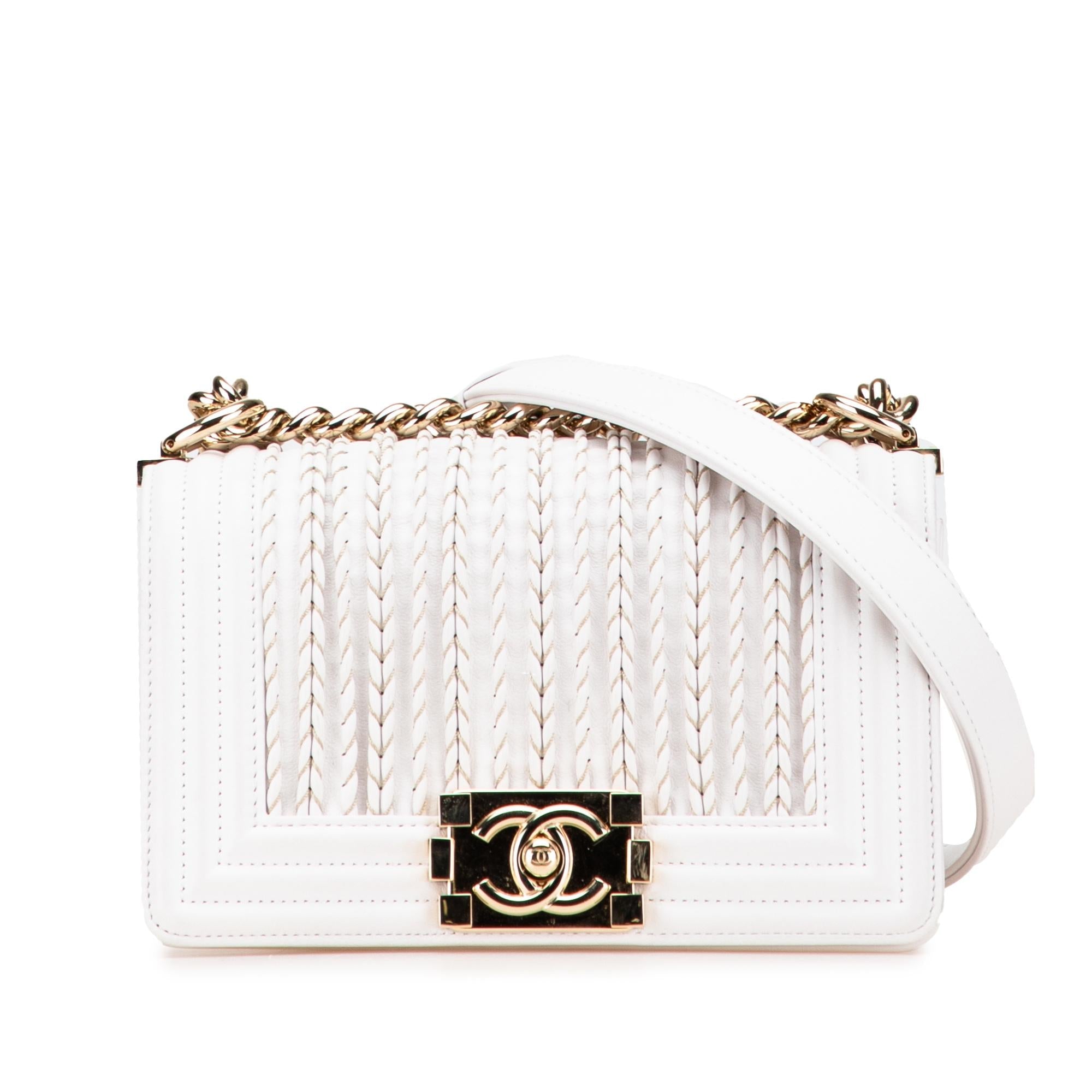 Chanel Small Lambskin Embroidered Boy Flap