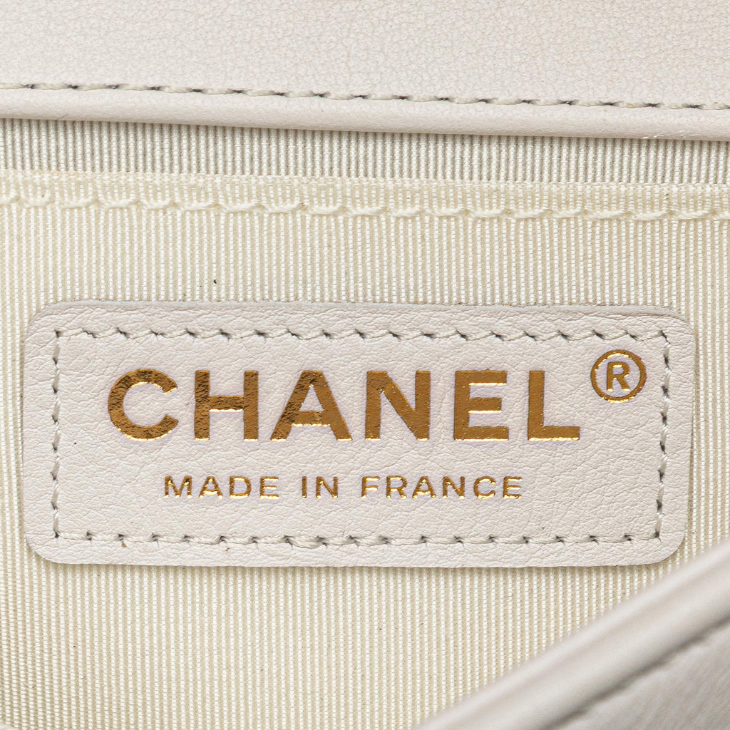 Chanel Small Lambskin Embroidered Boy Flap