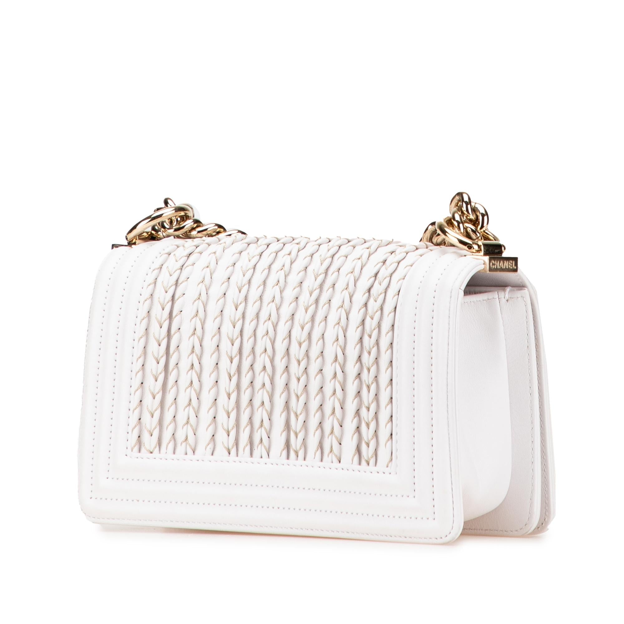 Chanel Small Lambskin Embroidered Boy Flap