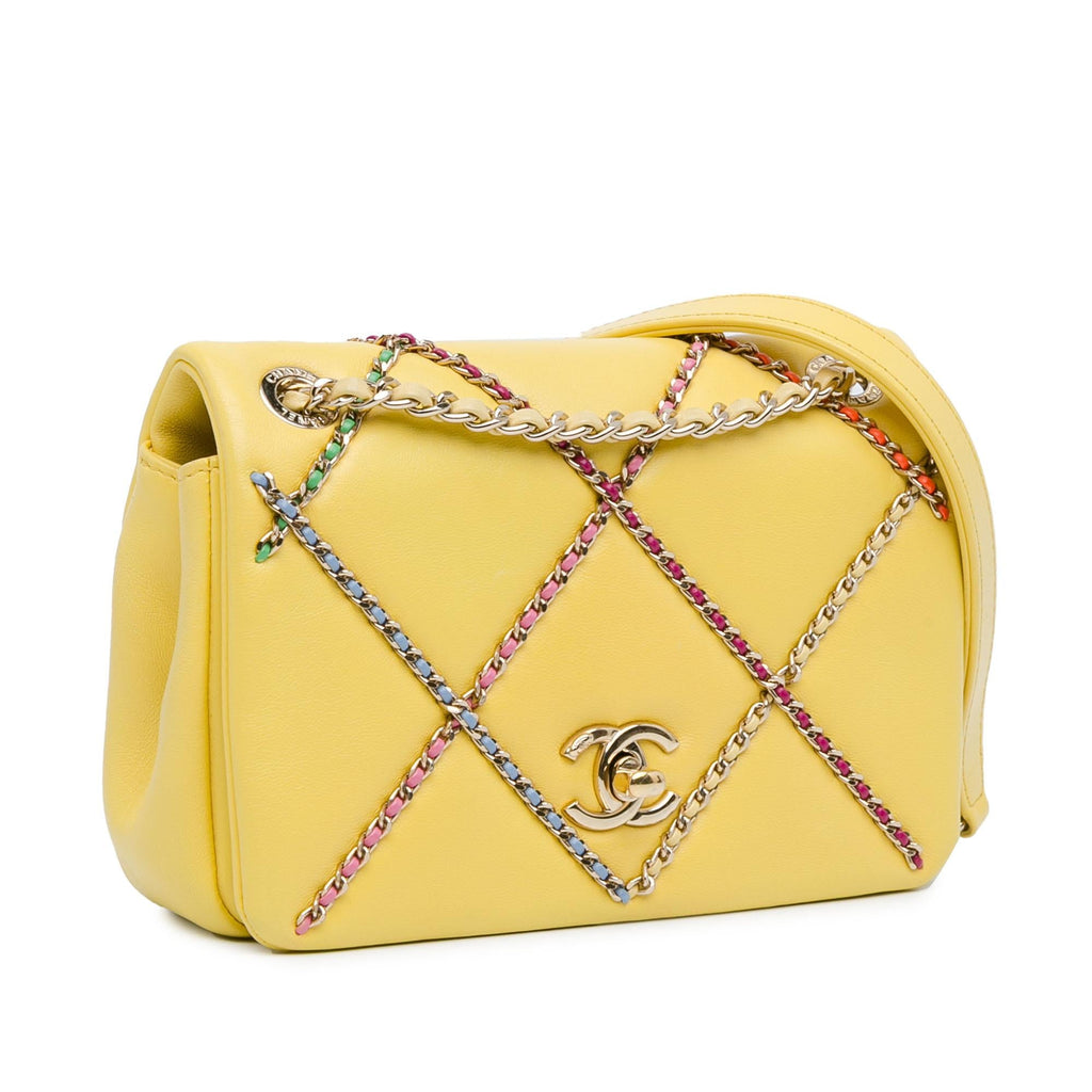 Chanel Small Lambskin Entwined Chain Flap (SHG-17rKtH)