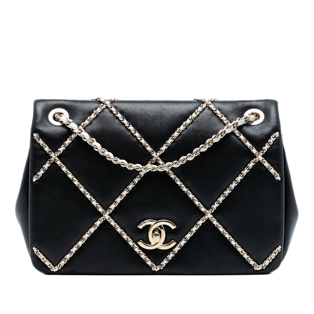 Chanel Small Lambskin Entwined Chain Flap