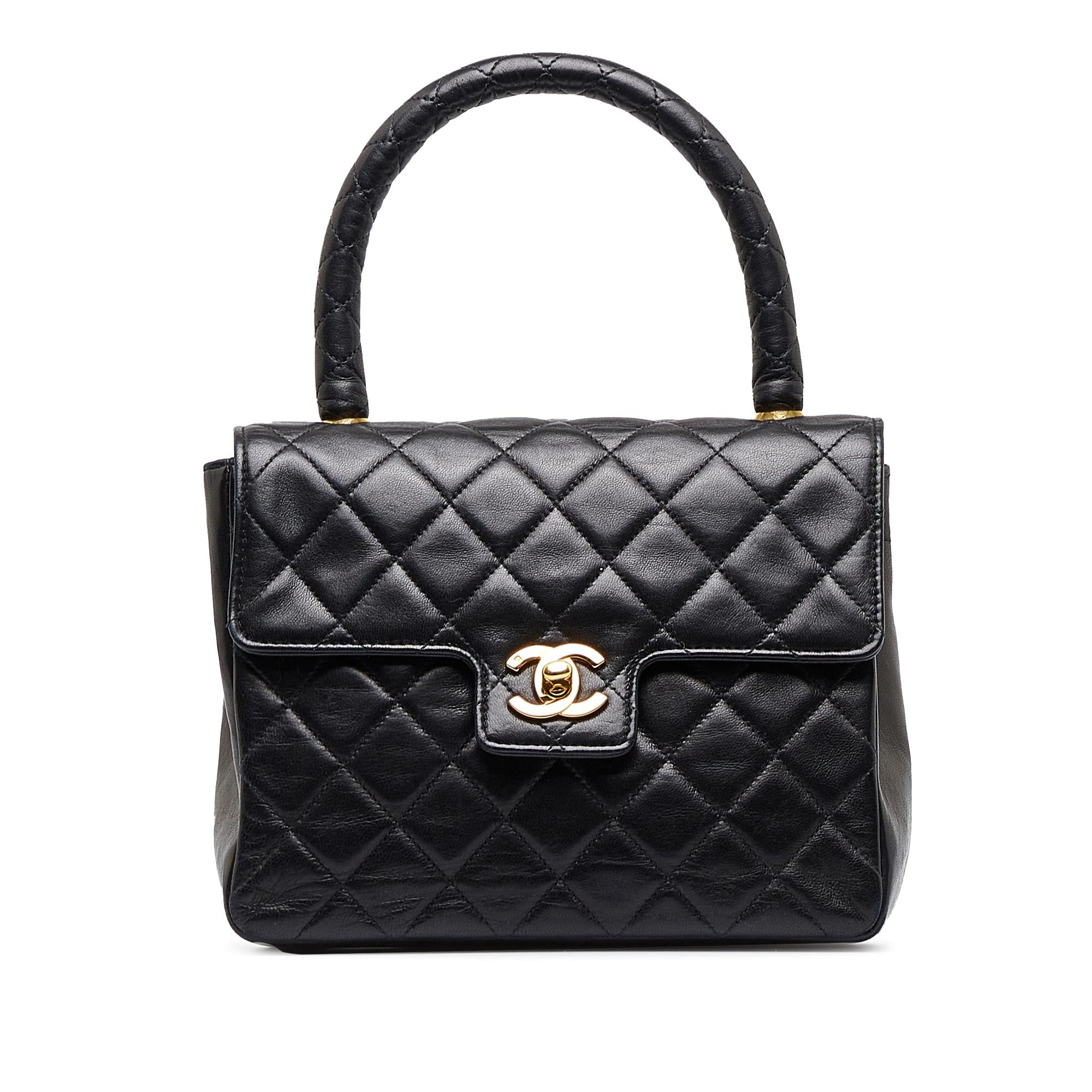 Chanel Small Lambskin Kelly Top Handle Bag