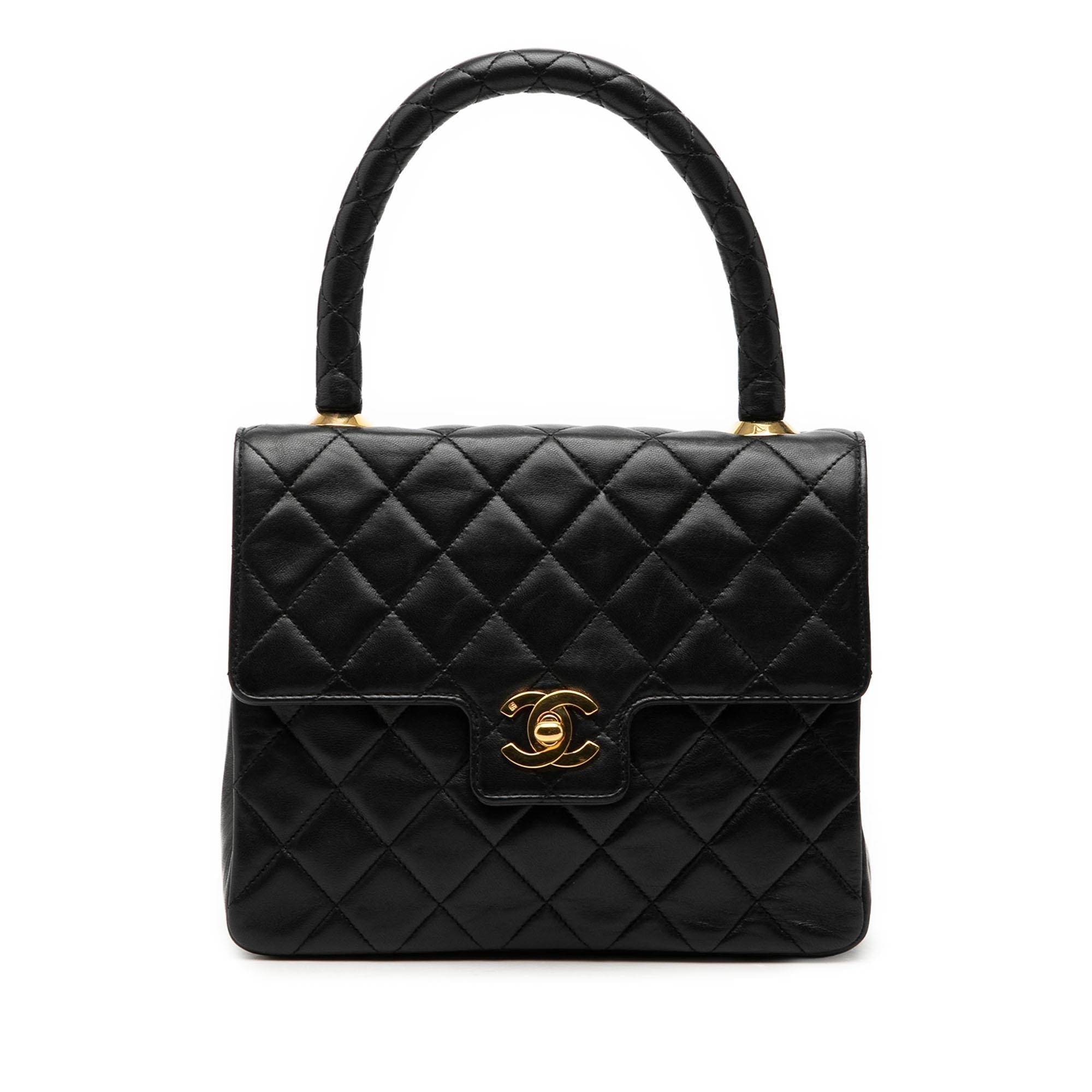 Chanel Small Lambskin Kelly Top Handle Bag