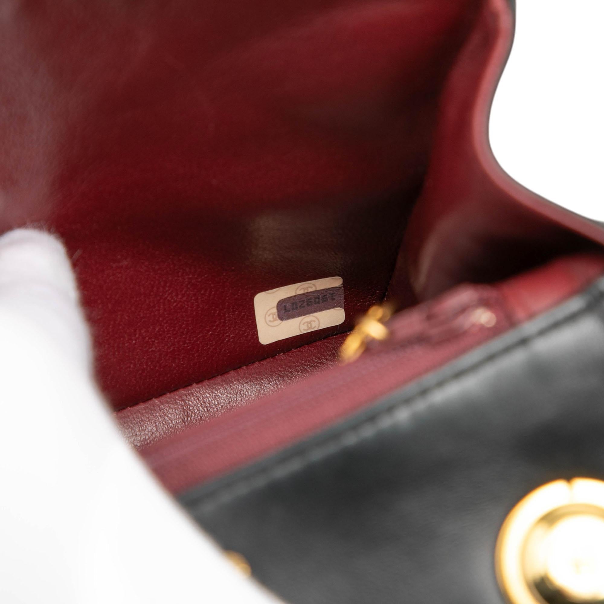Chanel Small Lambskin Kelly Top Handle Bag