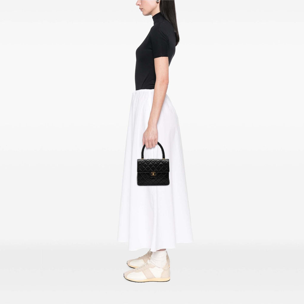 Chanel Small Lambskin Kelly Top Handle Bag