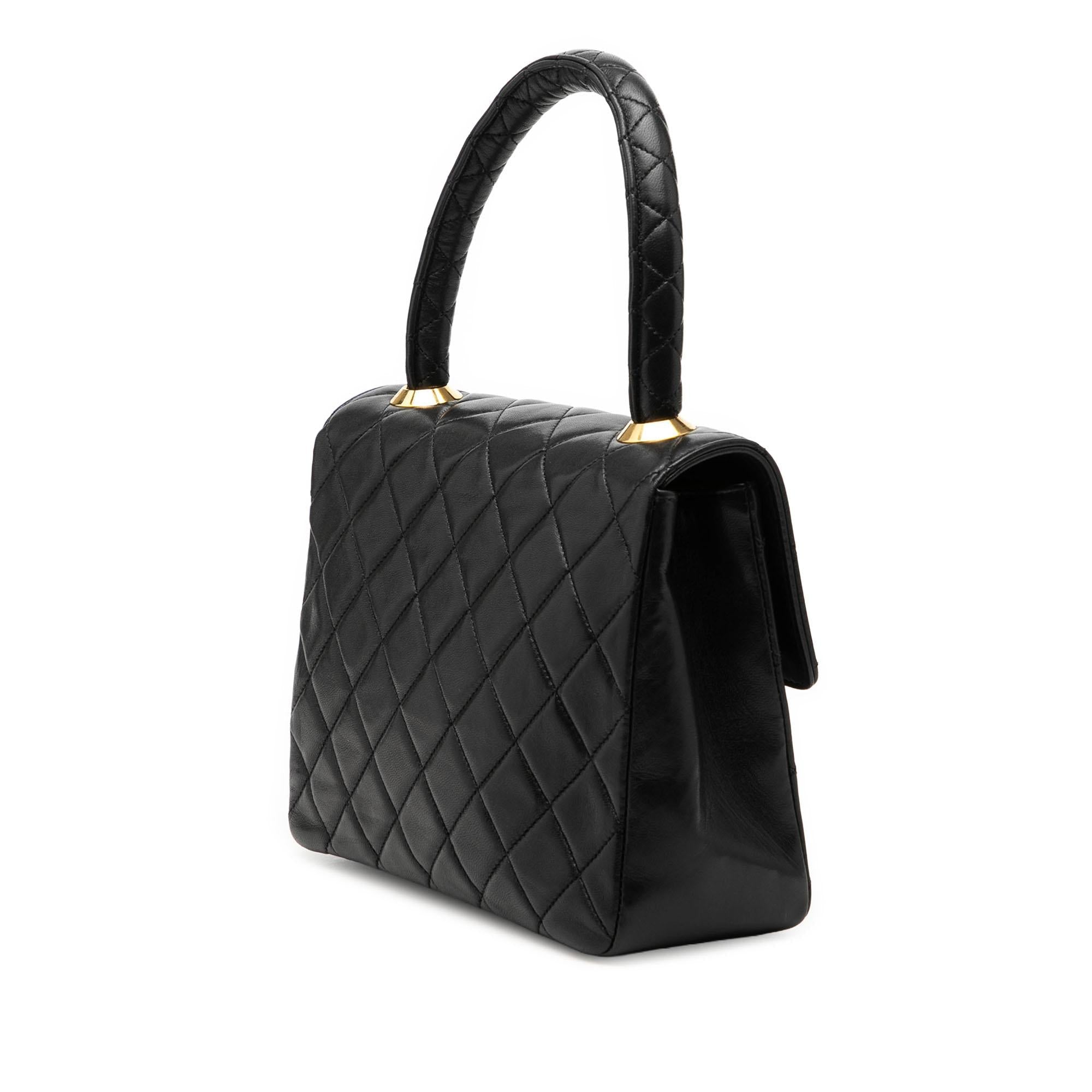 Chanel Small Lambskin Kelly Top Handle Bag