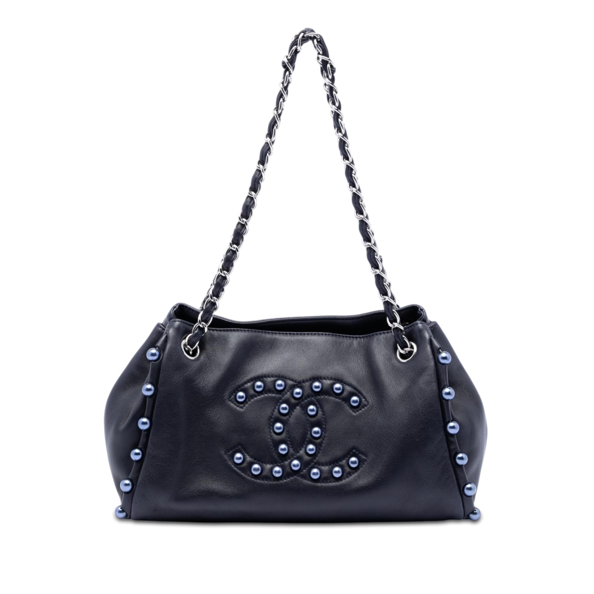 Chanel Small Lambskin Pearl Obsession Accordion Tote