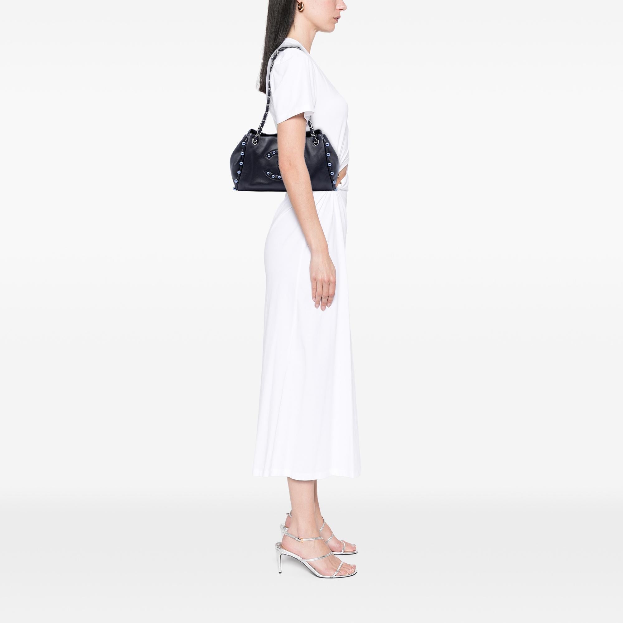 Chanel Small Lambskin Pearl Obsession Accordion Tote