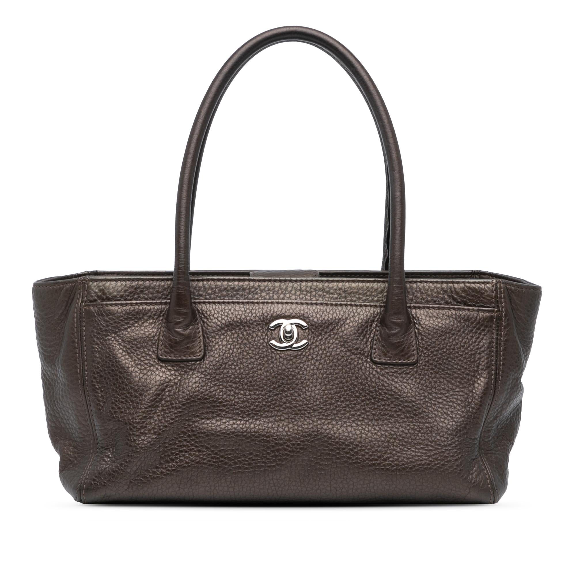 Chanel Small Metallic Calfskin Executive Cerf Tote