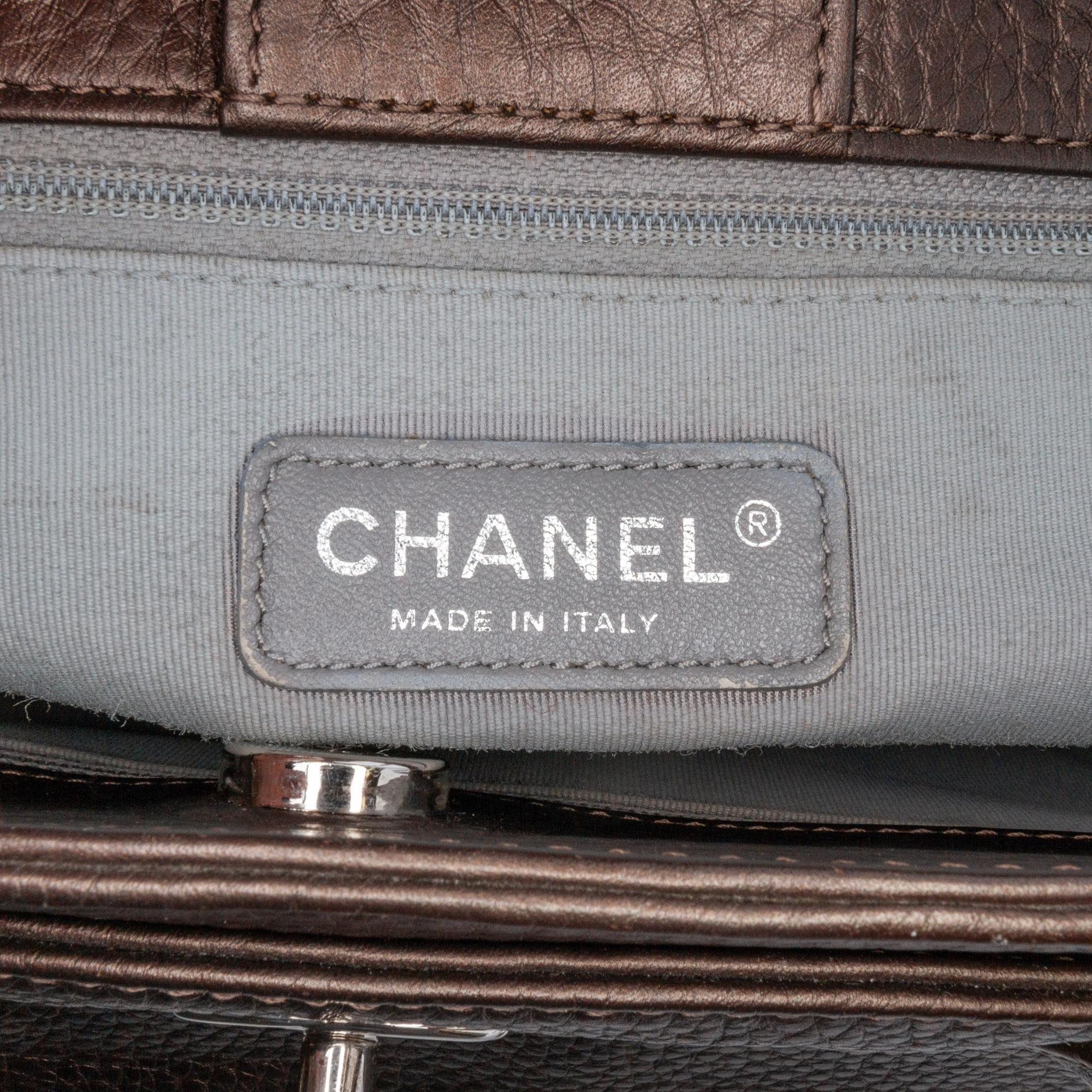 Chanel Small Metallic Calfskin Executive Cerf Tote