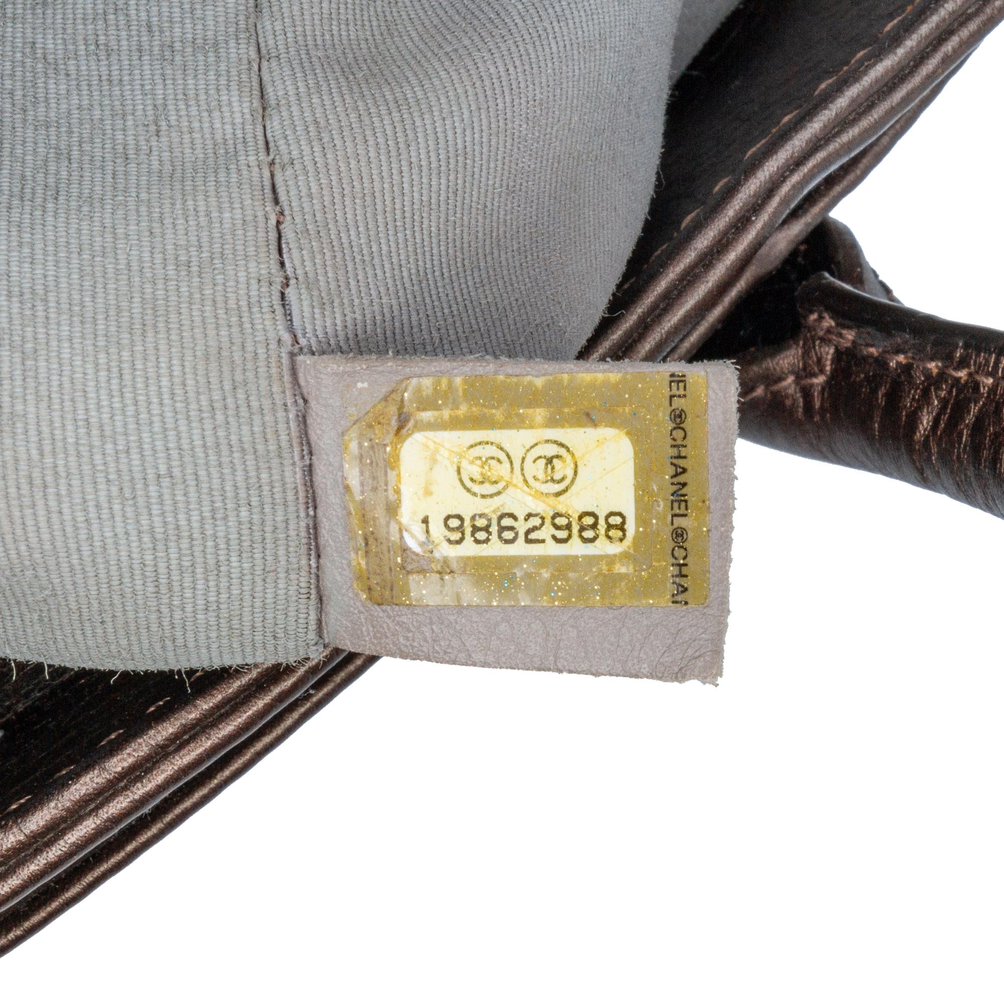 Chanel Small Metallic Calfskin Executive Cerf Tote