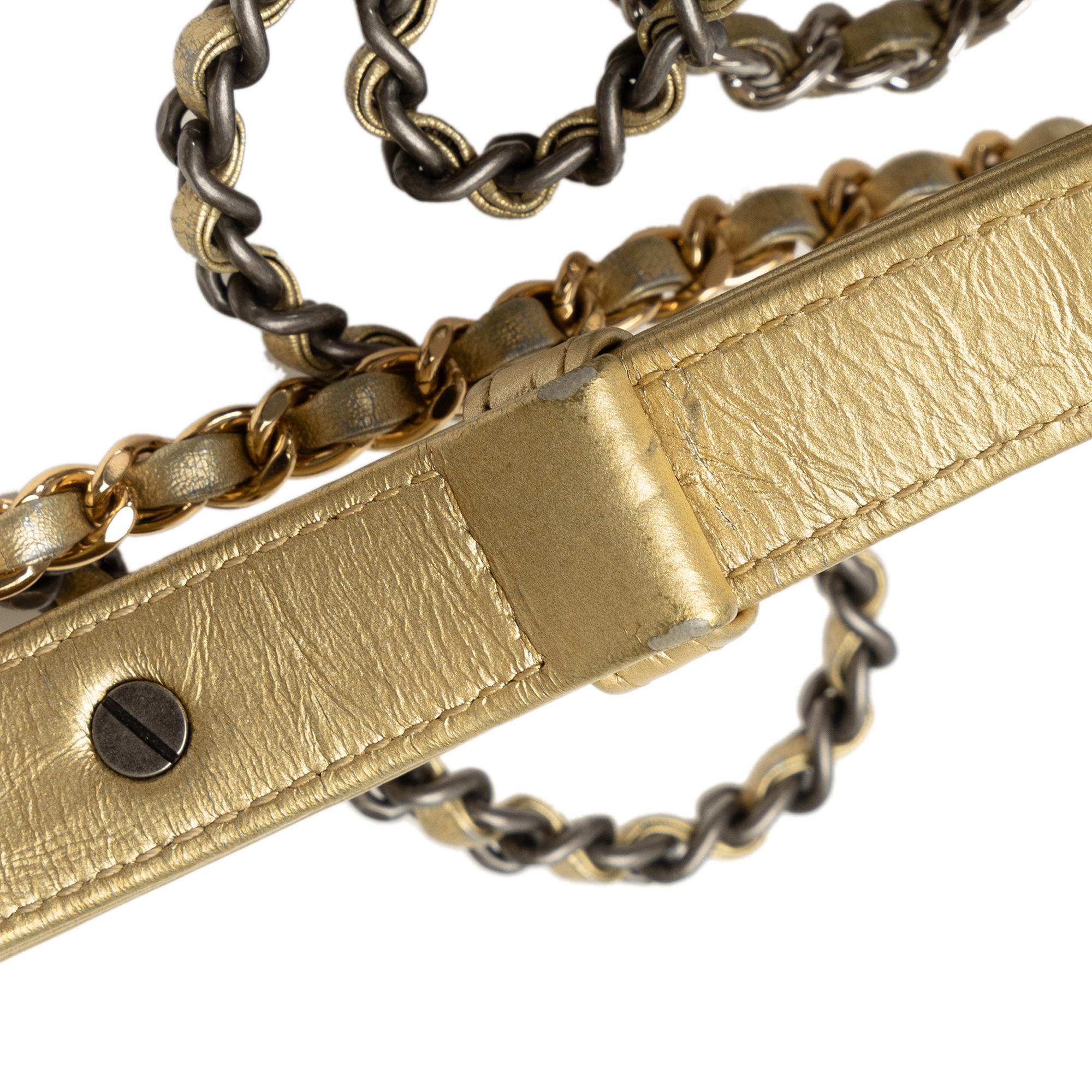 Chanel Small Metallic Lambskin Gabrielle Crossbody (SHG-5QvX7a)