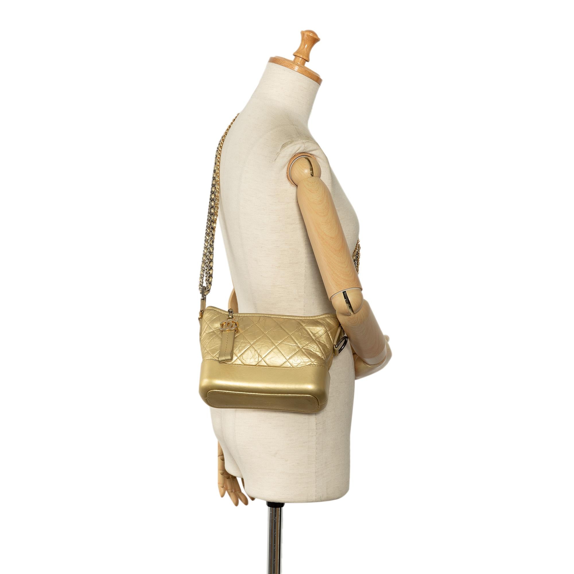 Chanel Small Metallic Lambskin Gabrielle Crossbody (SHG-5QvX7a)