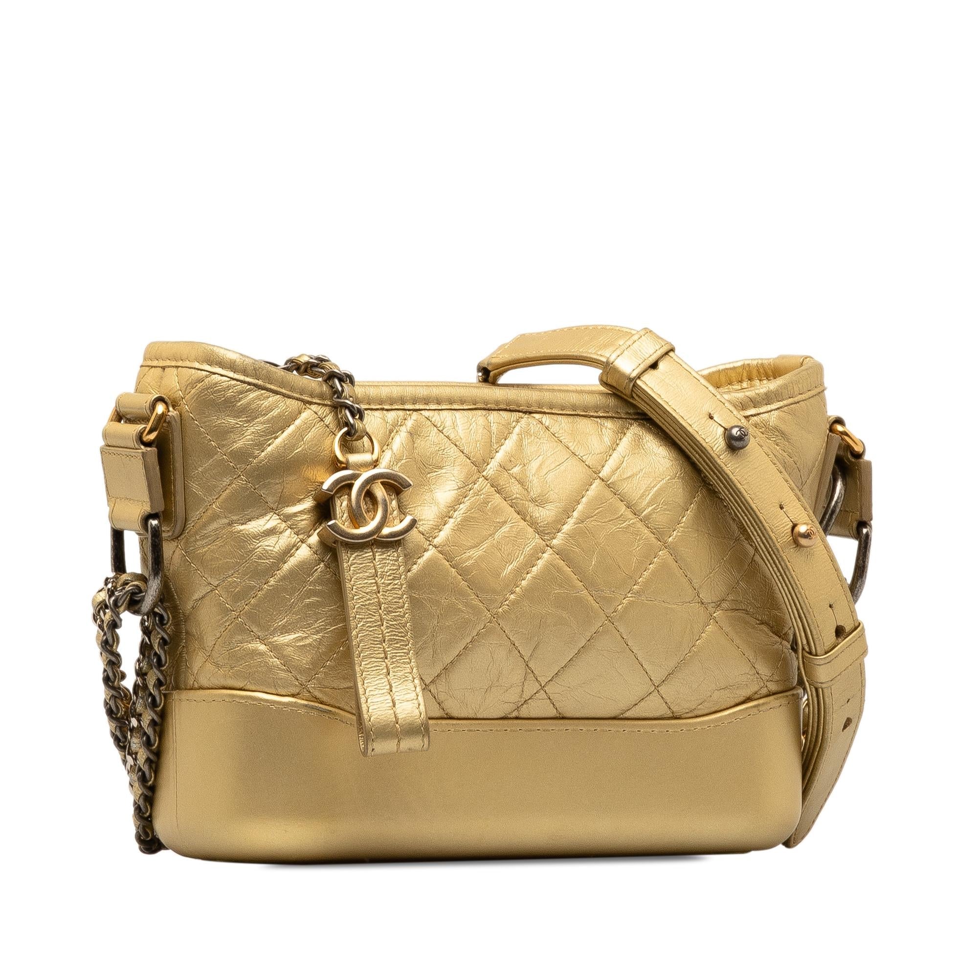 Chanel Small Metallic Lambskin Gabrielle Crossbody (SHG-5QvX7a)