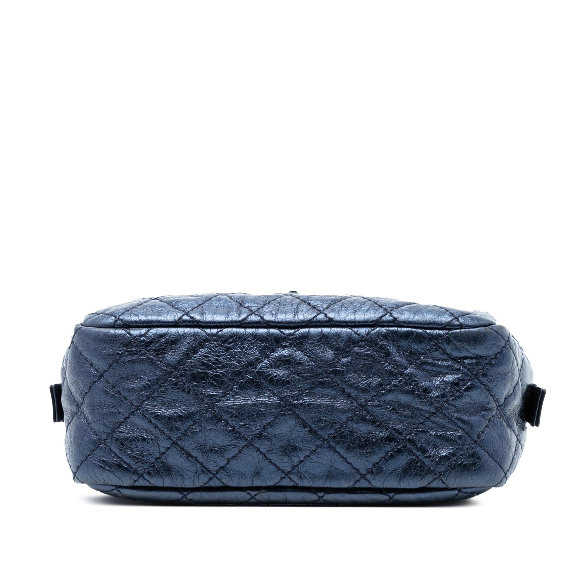 Chanel Small Metallic Quilted Aged Calfskin Reissue Camera Bag