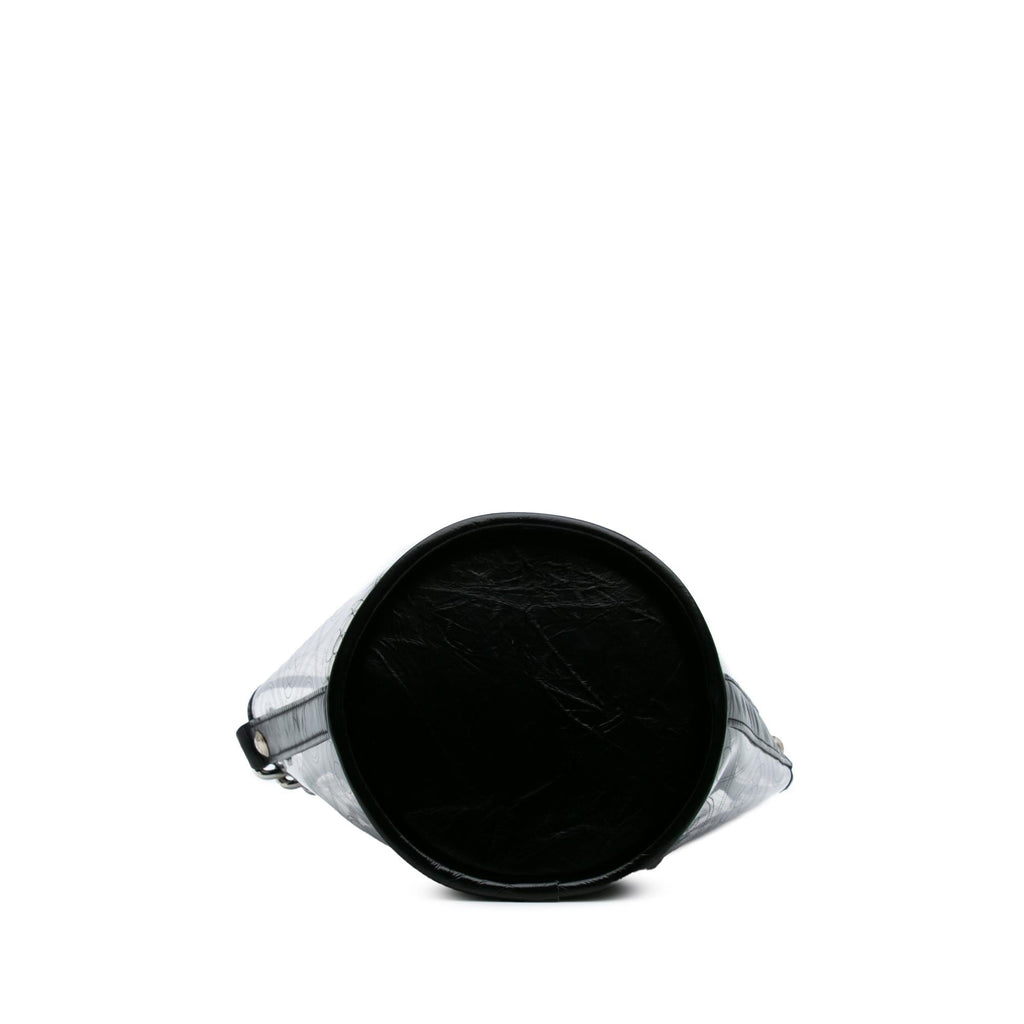 Chanel Small PVC and Crumpled Calfskin Camellia Coco Bucket Bag