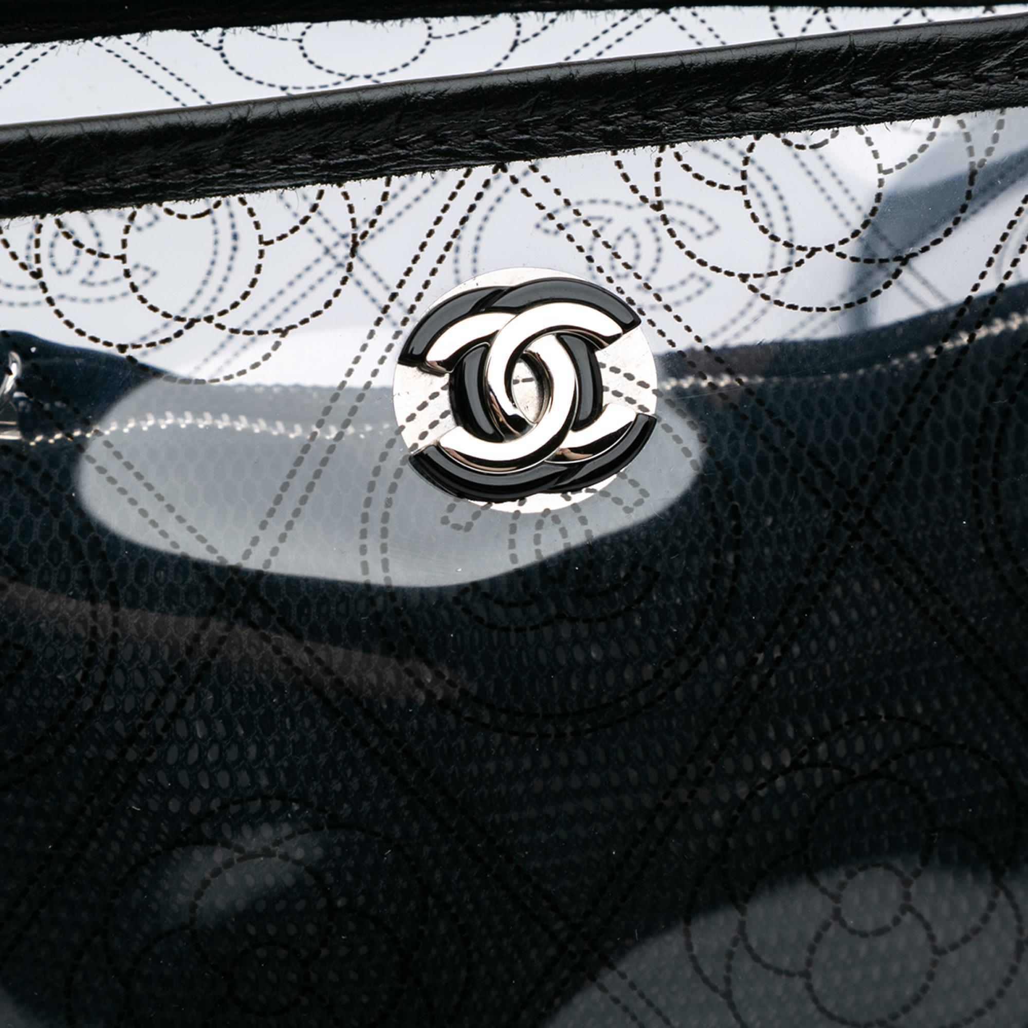 Chanel Small PVC and Crumpled Calfskin Camellia Coco Bucket Bag