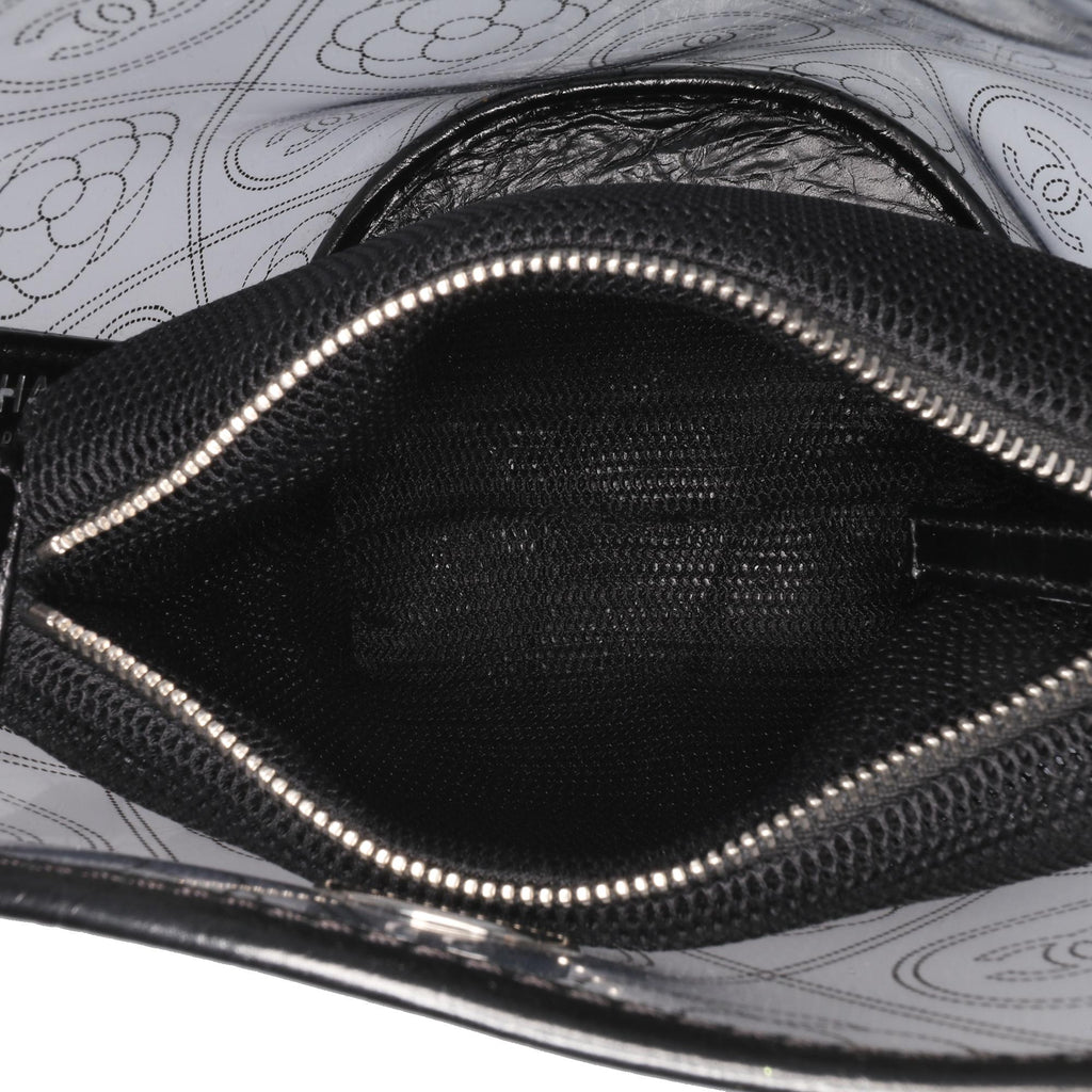Chanel Small PVC and Crumpled Calfskin Camellia Coco Bucket Bag