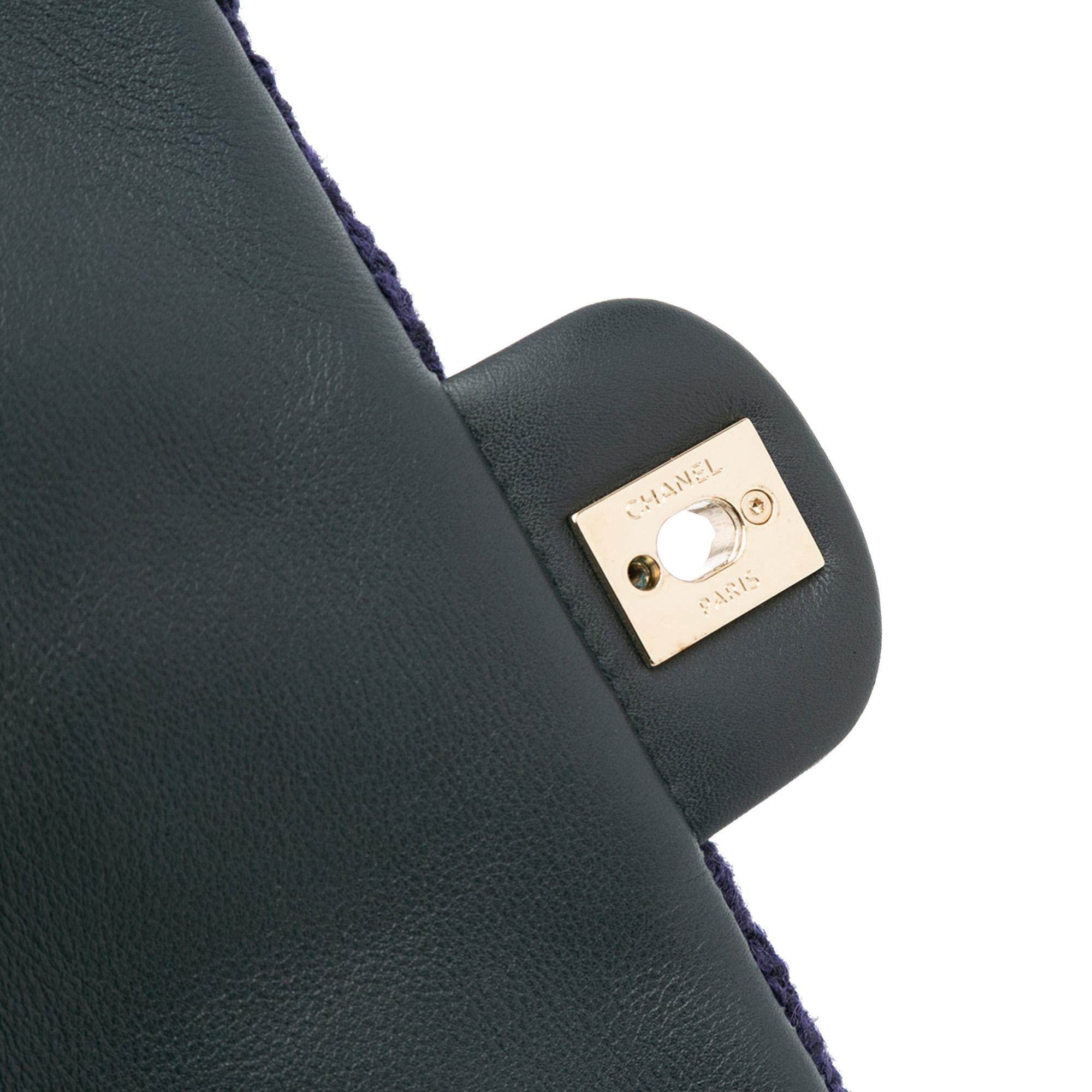 Chanel Small Paris Hamburg Cable Knit Flap (SHG-3xWf2e)