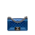 Chanel Small Patent Boy Crossbody Bag (SHG-rZGcqT)