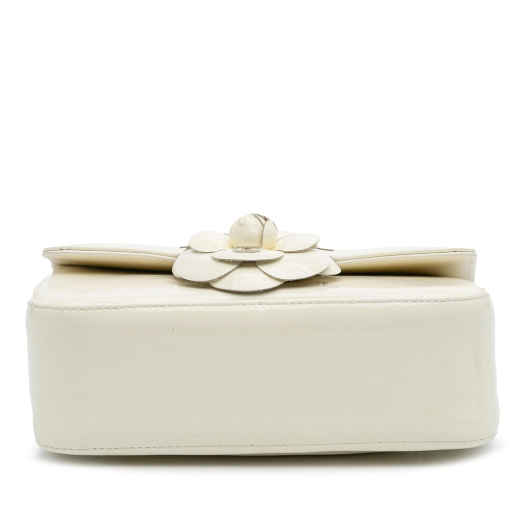 Chanel Small Patent Camellia Single Flap