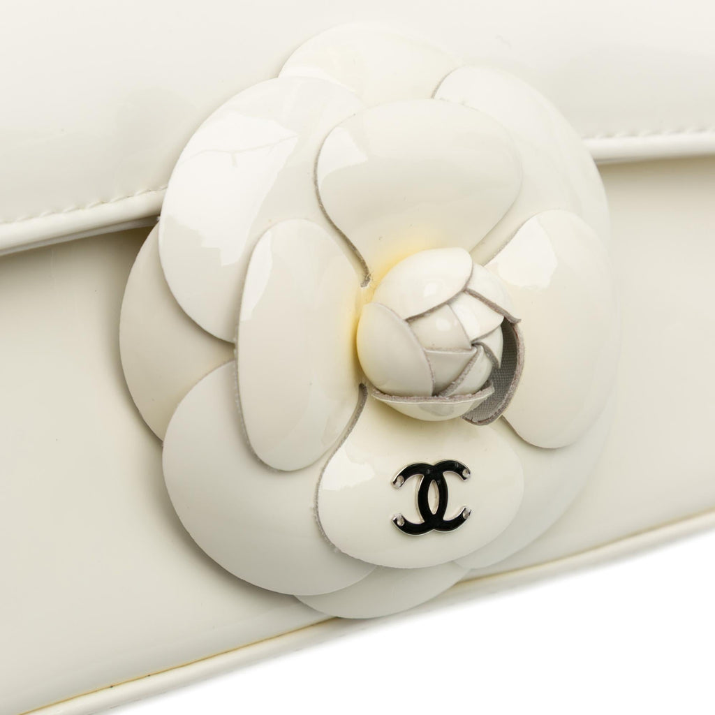 Chanel Small Patent Camellia Single Flap
