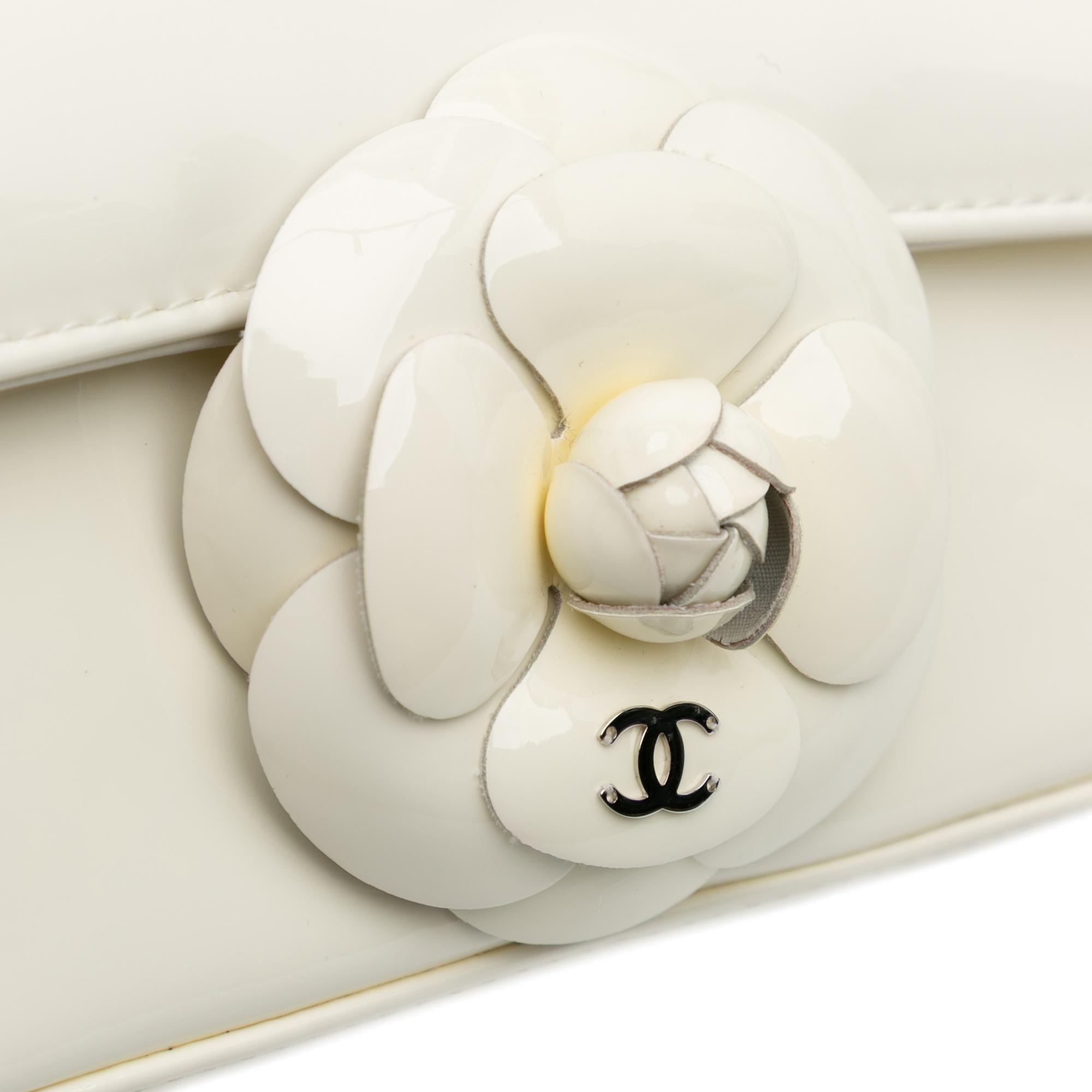 Chanel Small Patent Camellia Single Flap