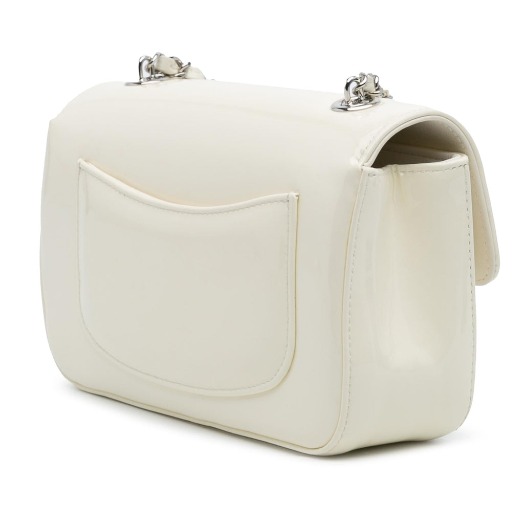 Chanel Small Patent Camellia Single Flap