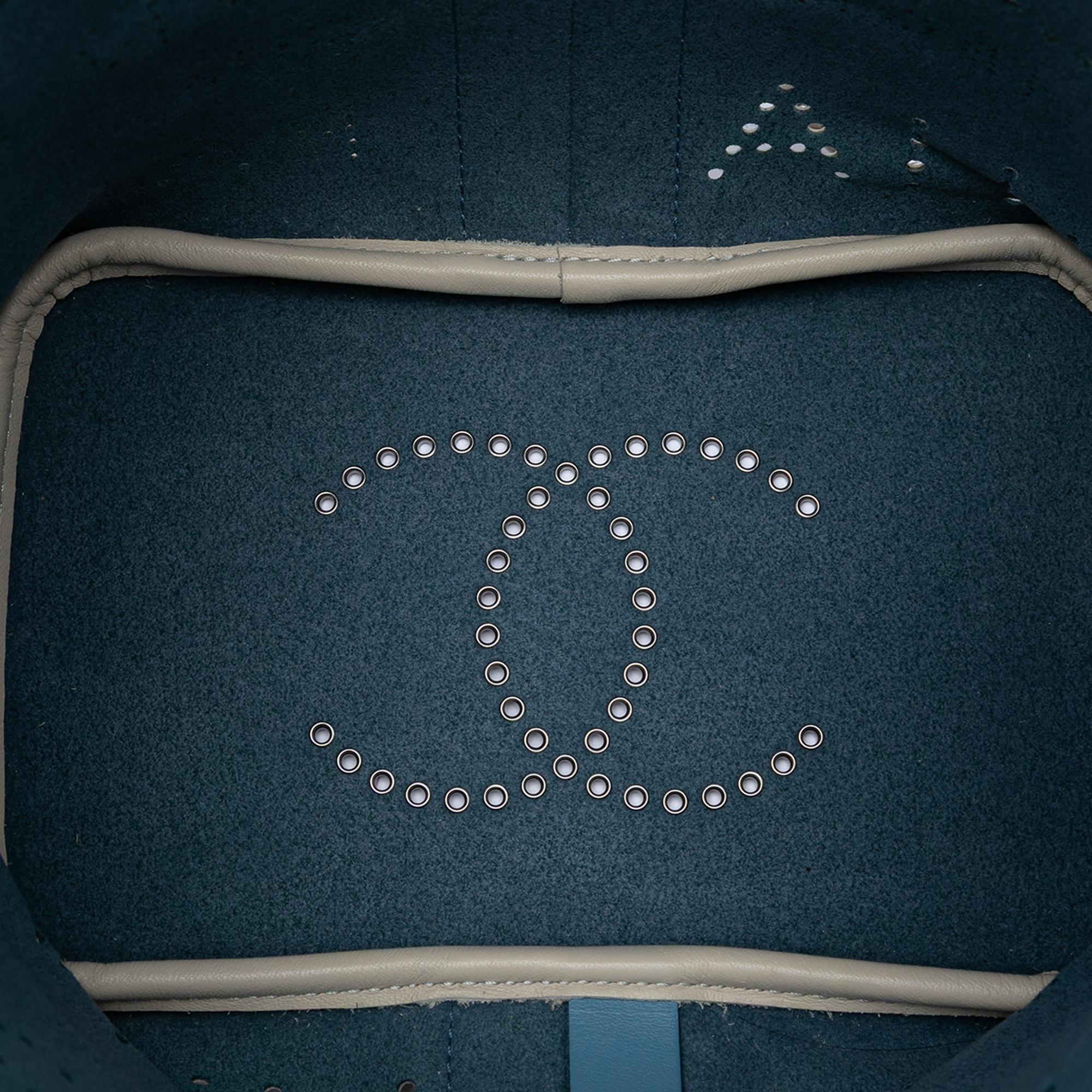 Chanel Small Perforated Calfskin Logo Eyelet Bucket Bag
