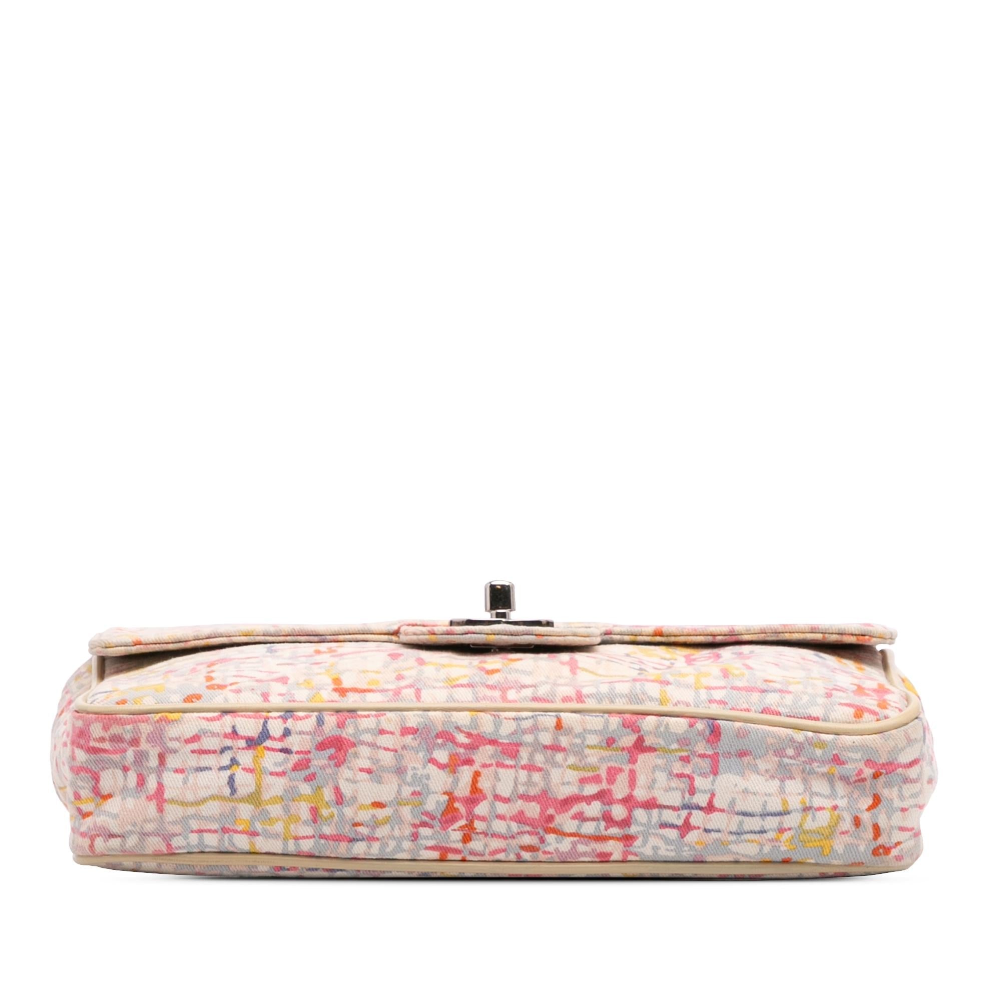Chanel Small Printed Canvas Watercolor Clover Flap