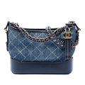 Chanel Small Printed Denim and Calfskin Gabrielle Hobo