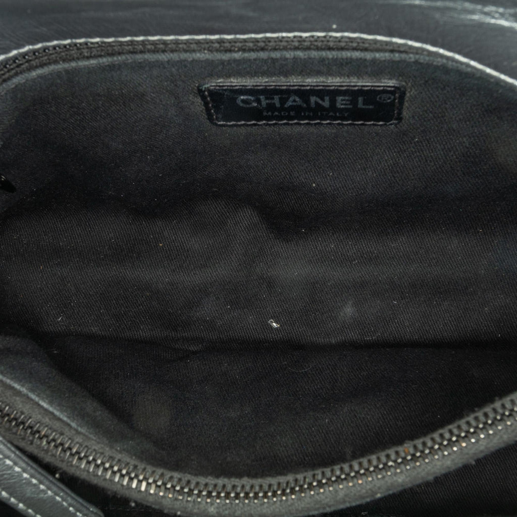 Chanel Small Quilted Aged Calfskin Coco Top Handle Bag