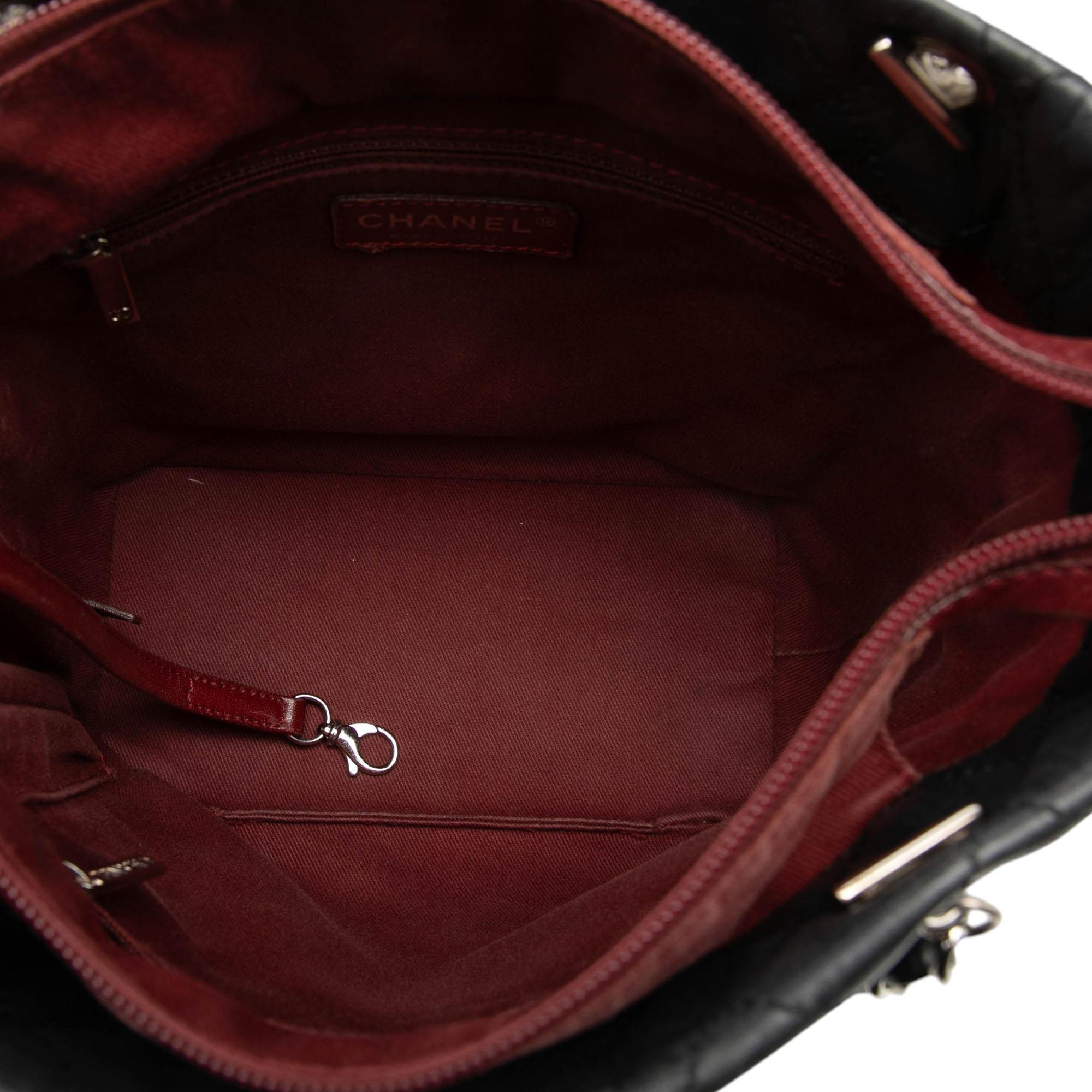 Chanel Small Quilted Aged Calfskin Cotton Club Tote