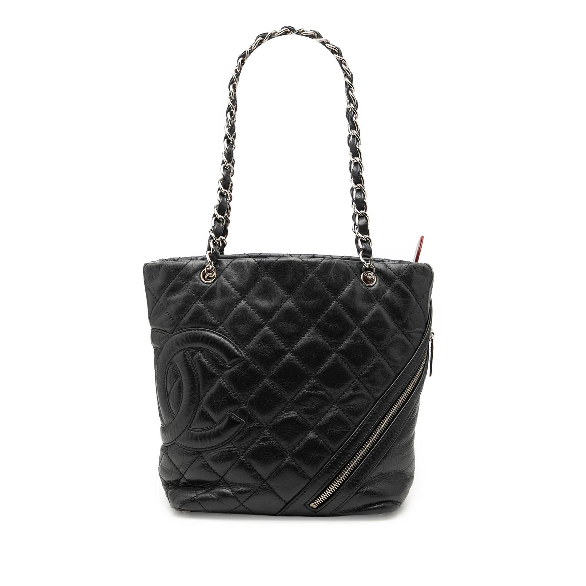 Chanel Small Quilted Aged Calfskin Cotton Club Tote