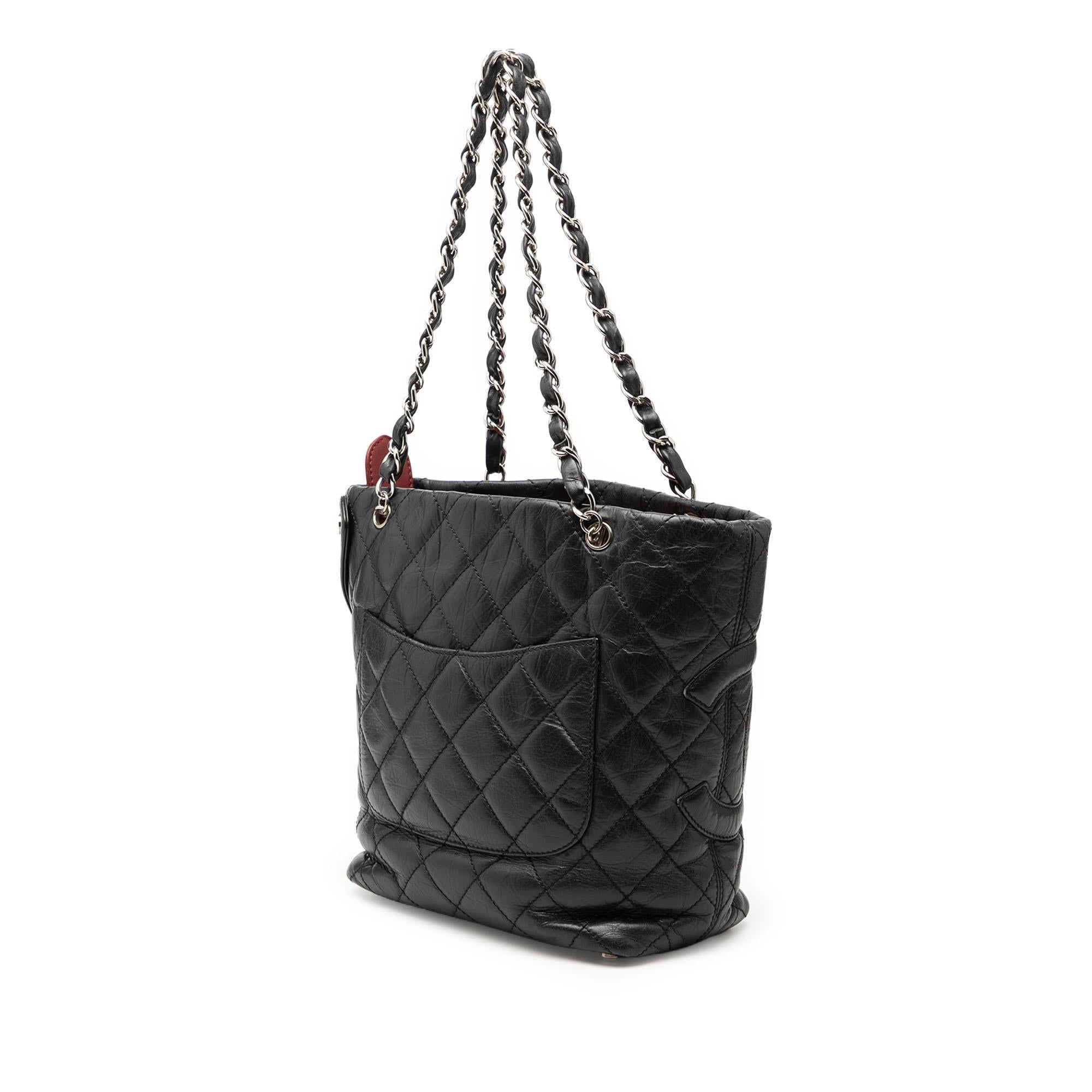 Chanel Small Quilted Aged Calfskin Cotton Club Tote